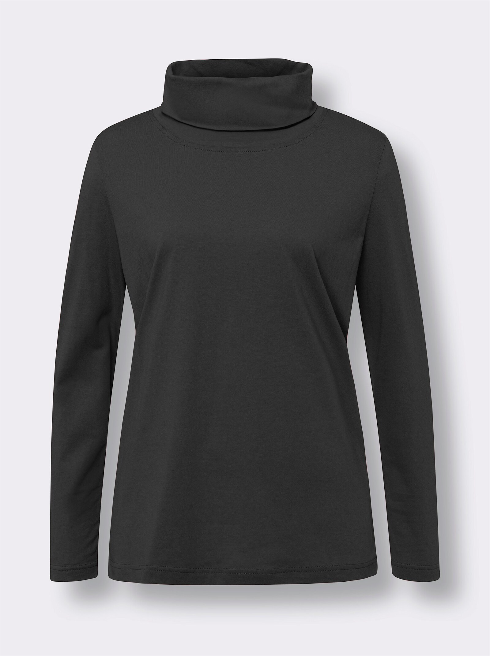 Rollkragenshirt aus reiner Baumwolle - graphit