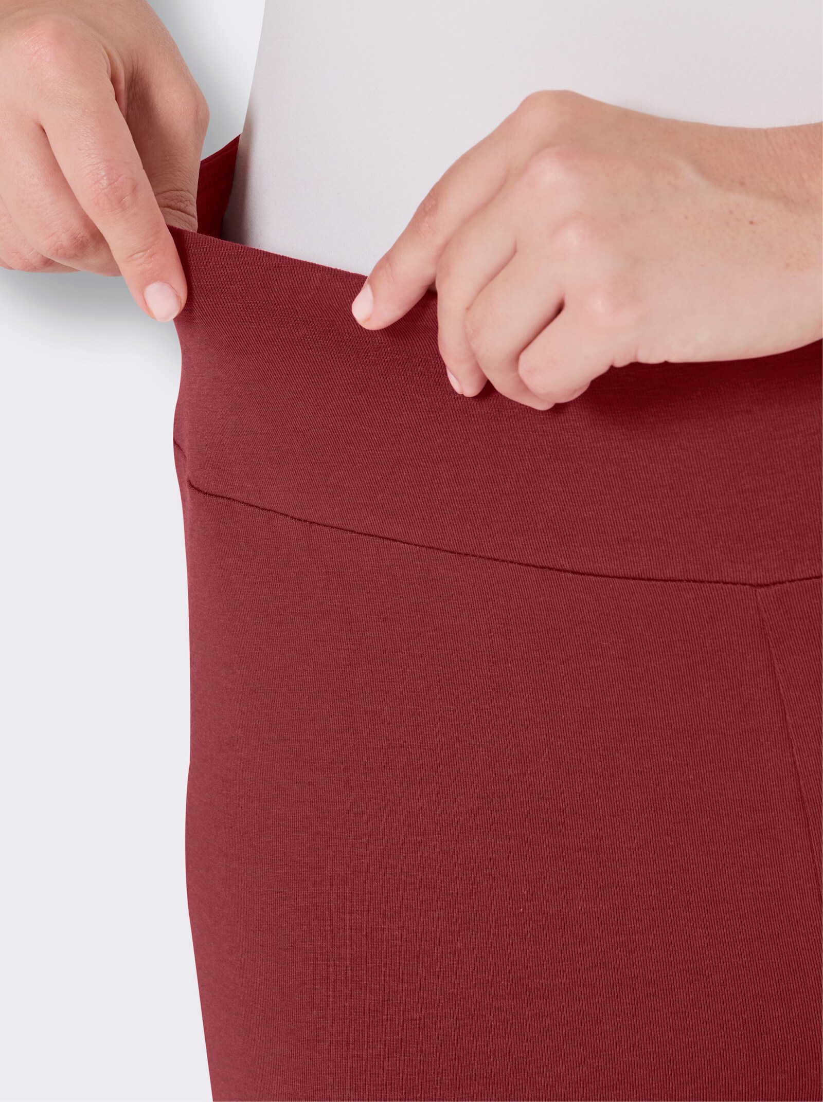 feel good Dehnbund-Hose mit Stretch - dunkelrot
