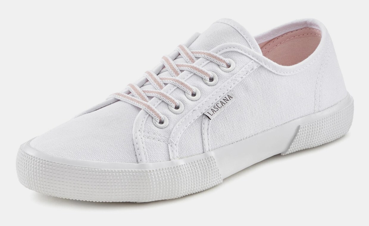 LASCANA Sneaker - weiß-rosé
