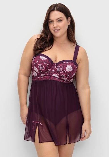 sheego by Joe Browns Badekleid - beere-gemustert