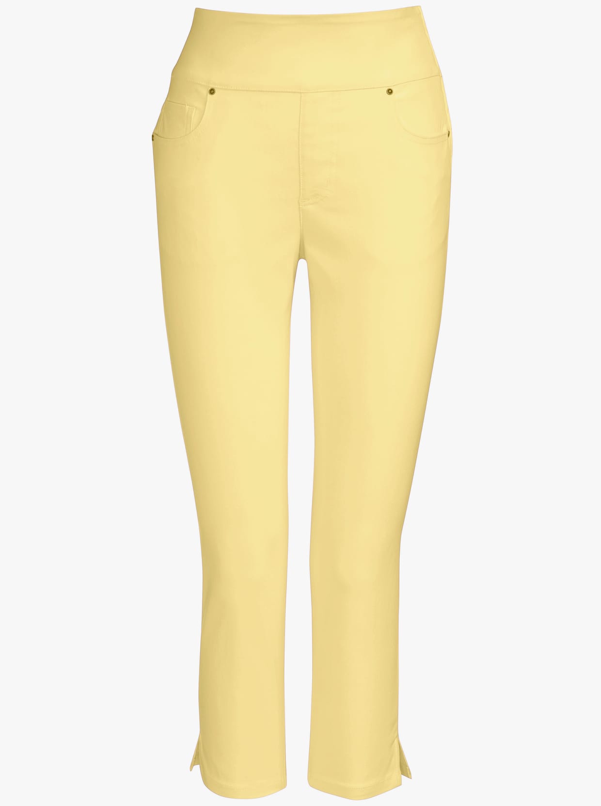Elastické nohavice - vanilkovo žltá