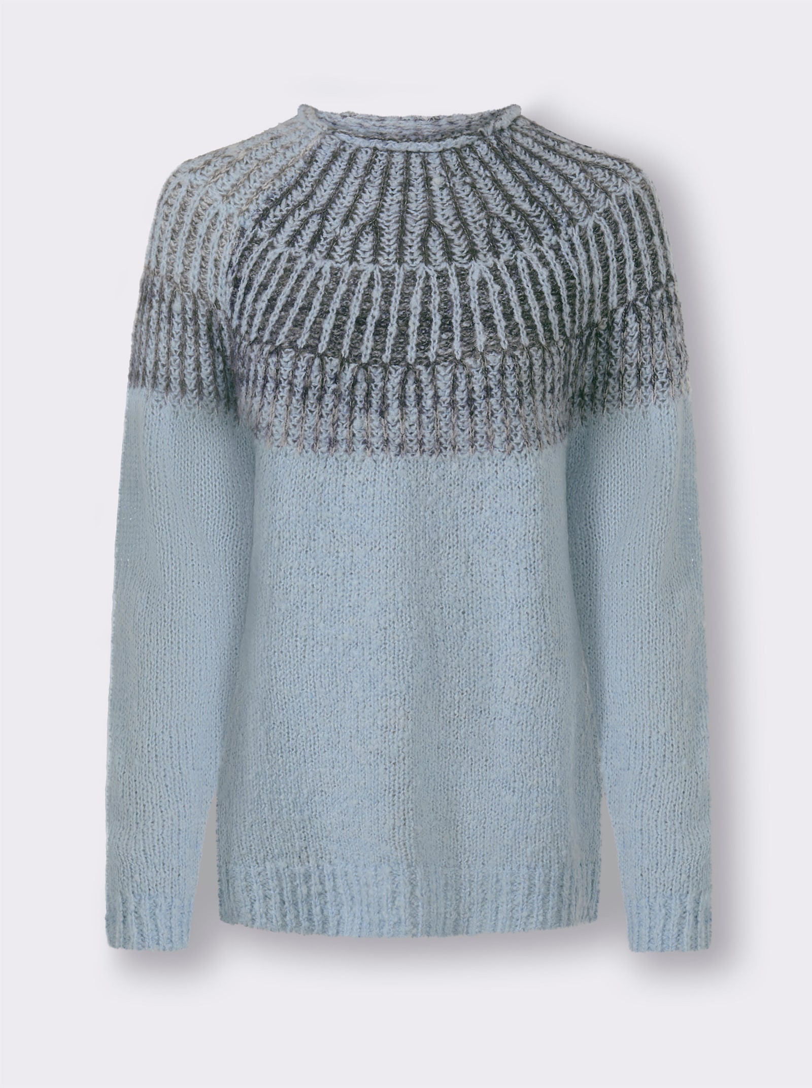 heine Strickpullover mit Raglanärmeln - bleu-meliert