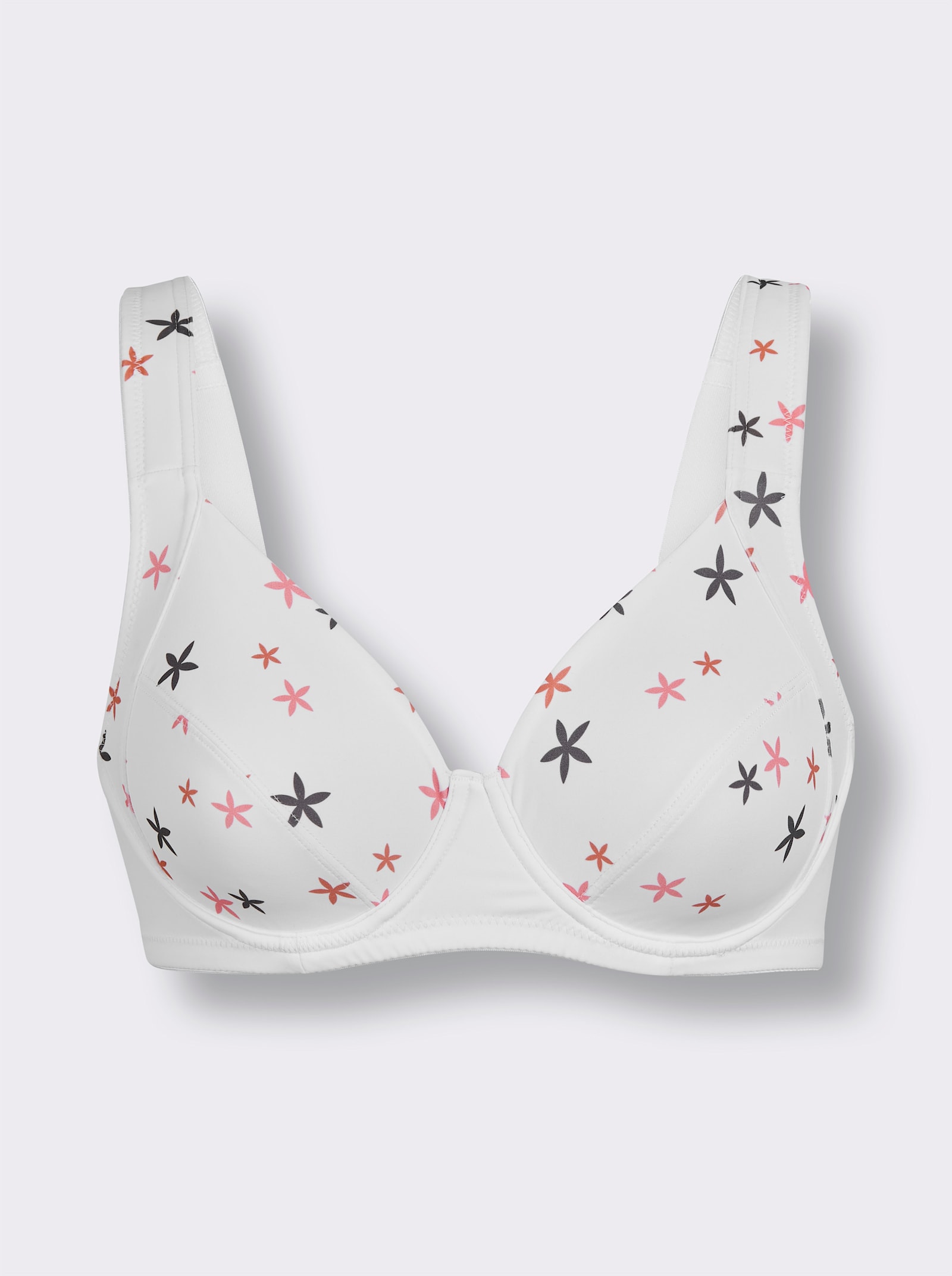wäschepur Entlastungs-BH mit Bügel - weiß-bedruckt