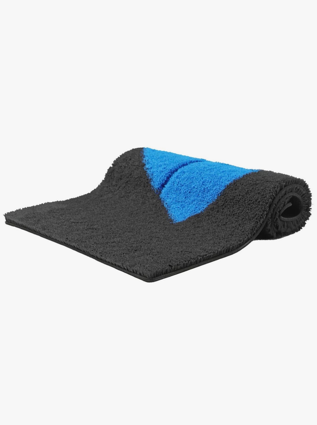 Badematte - blau-grau