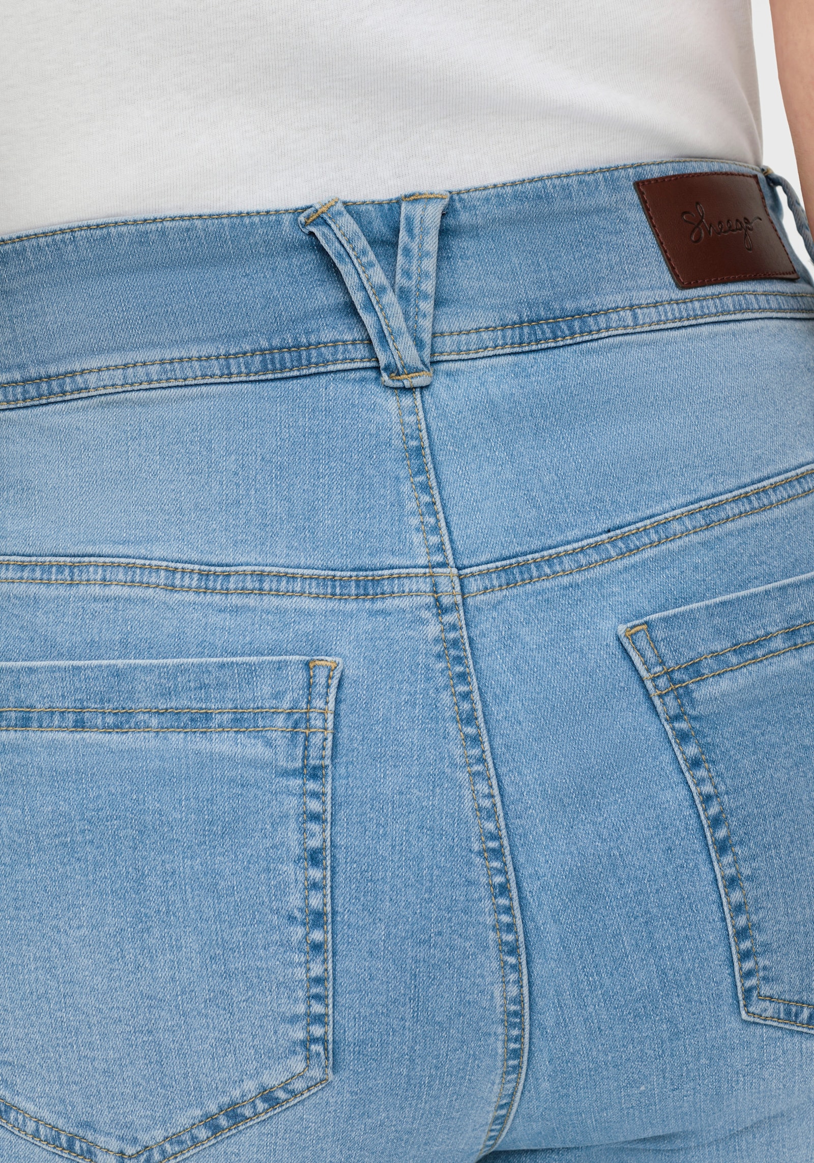 sheego Bootcut-jeans met high-waist-band - light blue-denim