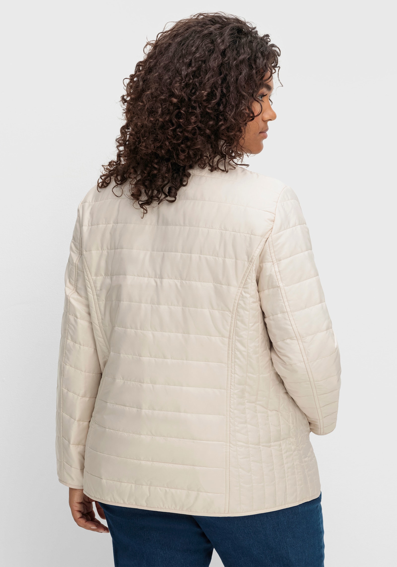 Steppjacke leicht wattiert - wollweiß