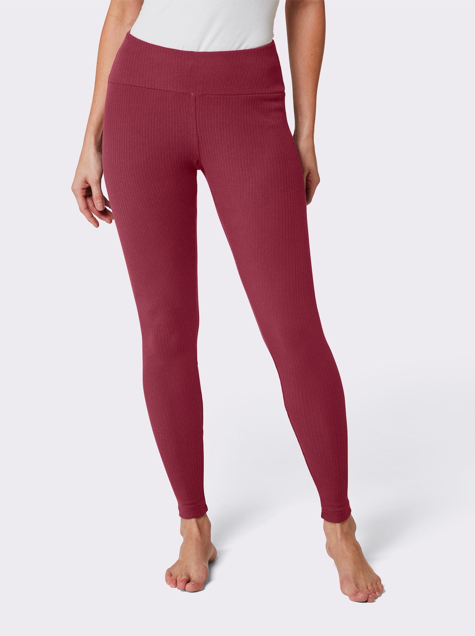wäschepur Leggings hinten höher geschnitten - bordeaux