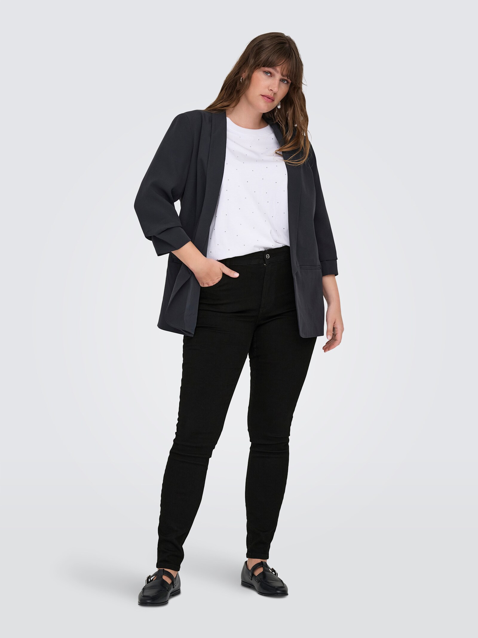 Skinny-fit-Jeans - black denim