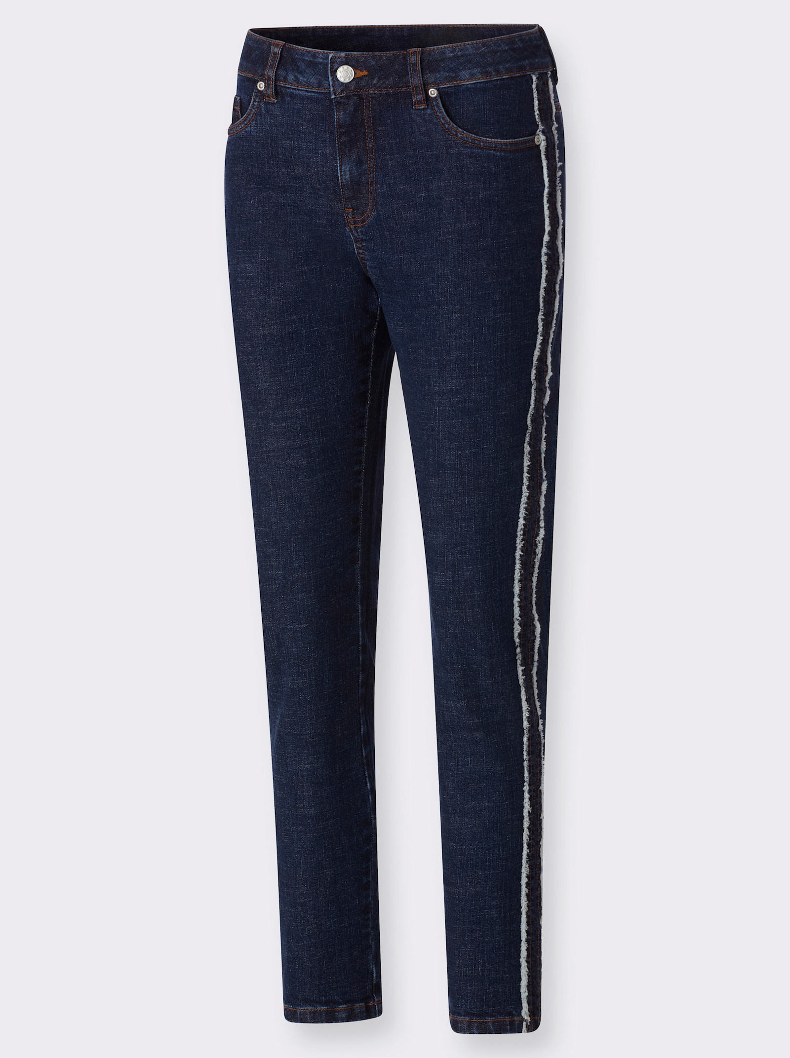 heine 5-Pocket-Jeans mit Galonstreifen - dark blue