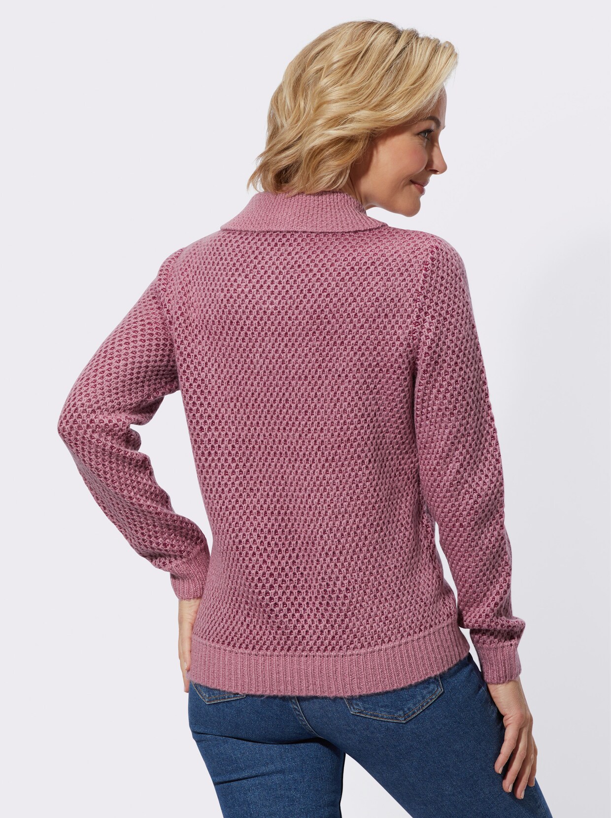 Pullover - altrosa-meliert