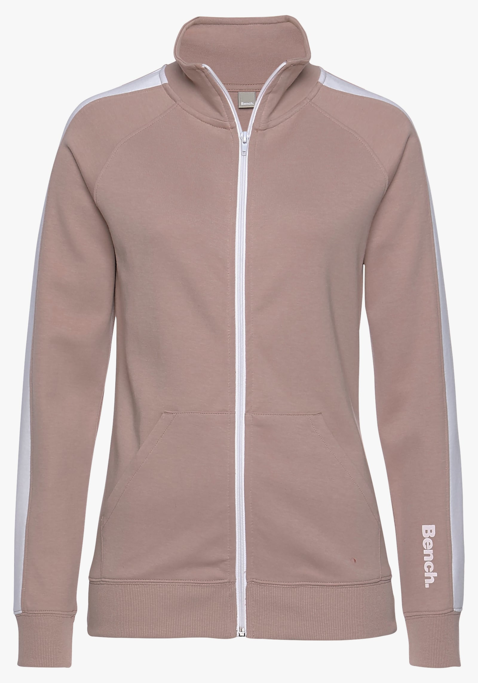 Bench. Loungewear Sweatjacke - beige-weiss
