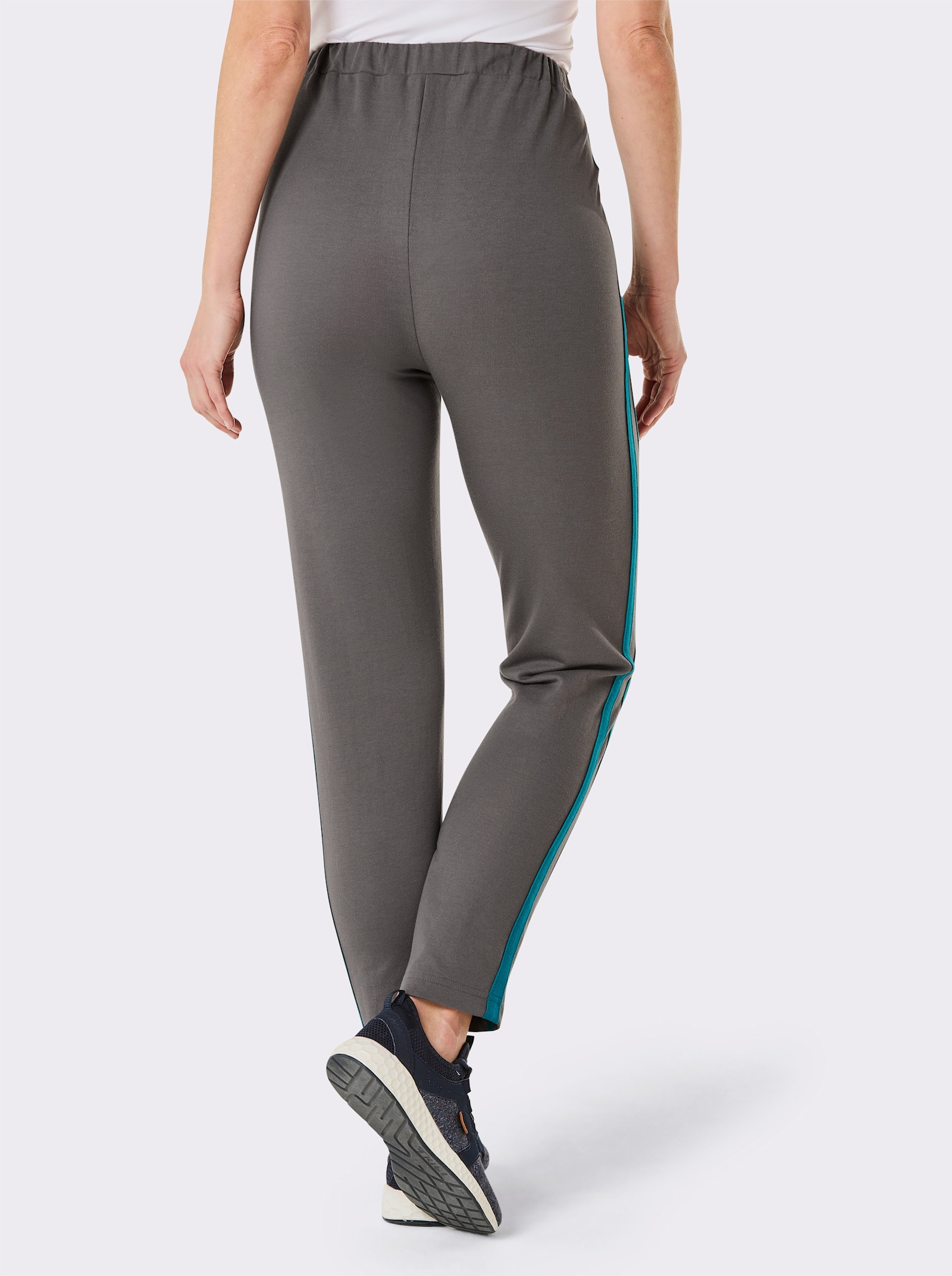 Catamaran Sports Freizeithose mit Kontrastbändern - anthrazit-petrol