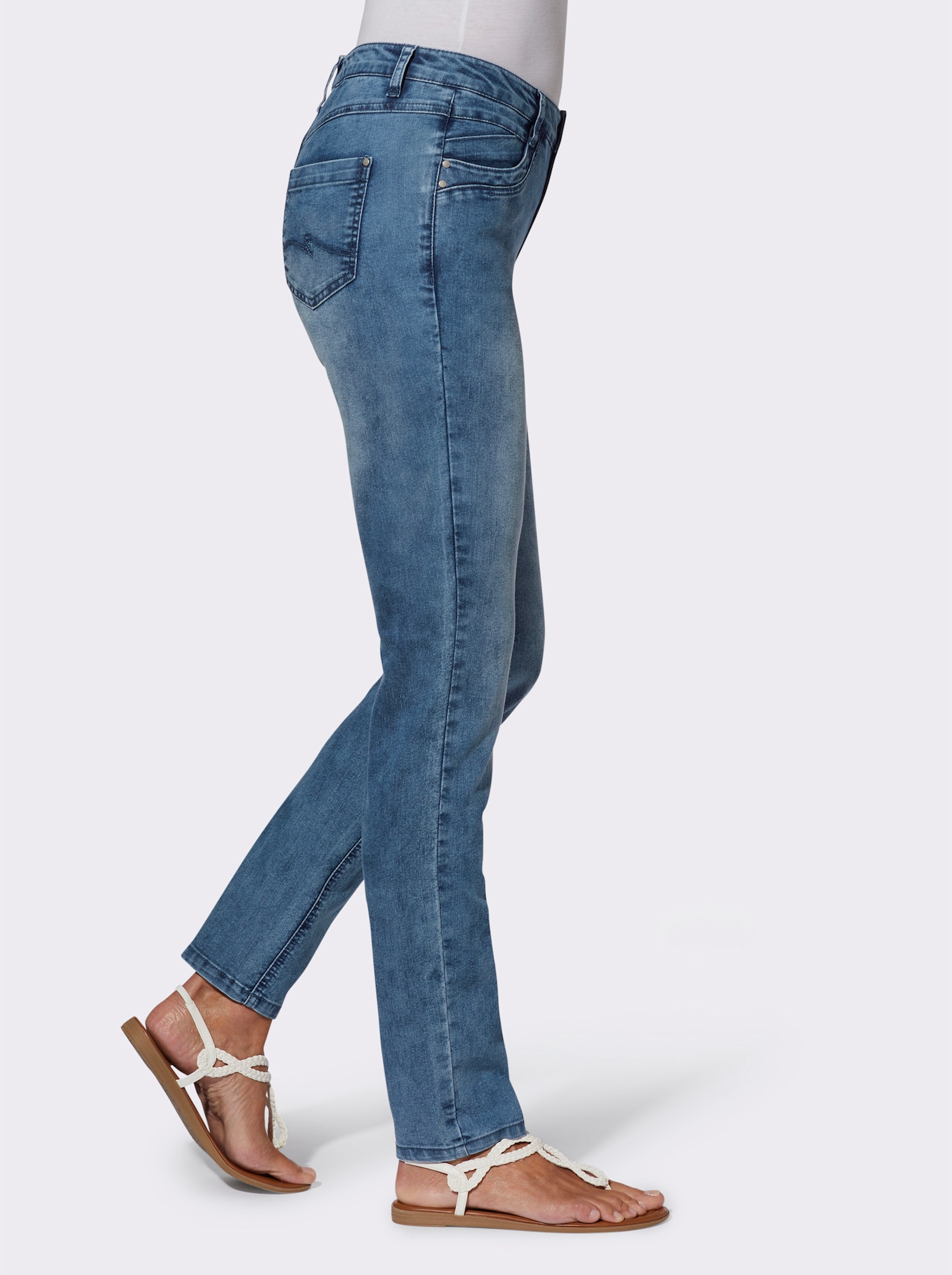 Jeans in Baumwoll-Stretch-Qualität - blue-stone-washed