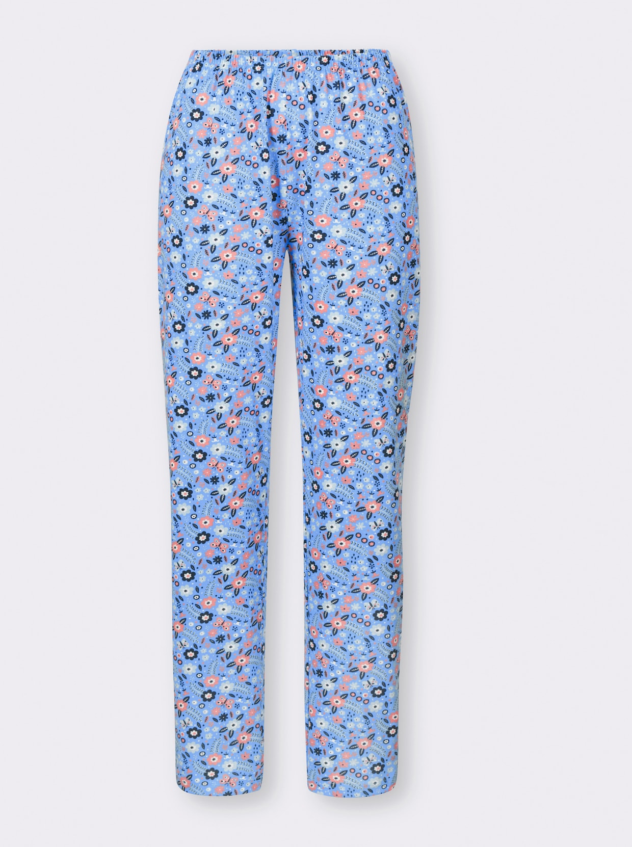 wäschepur Schlafanzug-Hose - himmelblau-flamingo-bedruckt