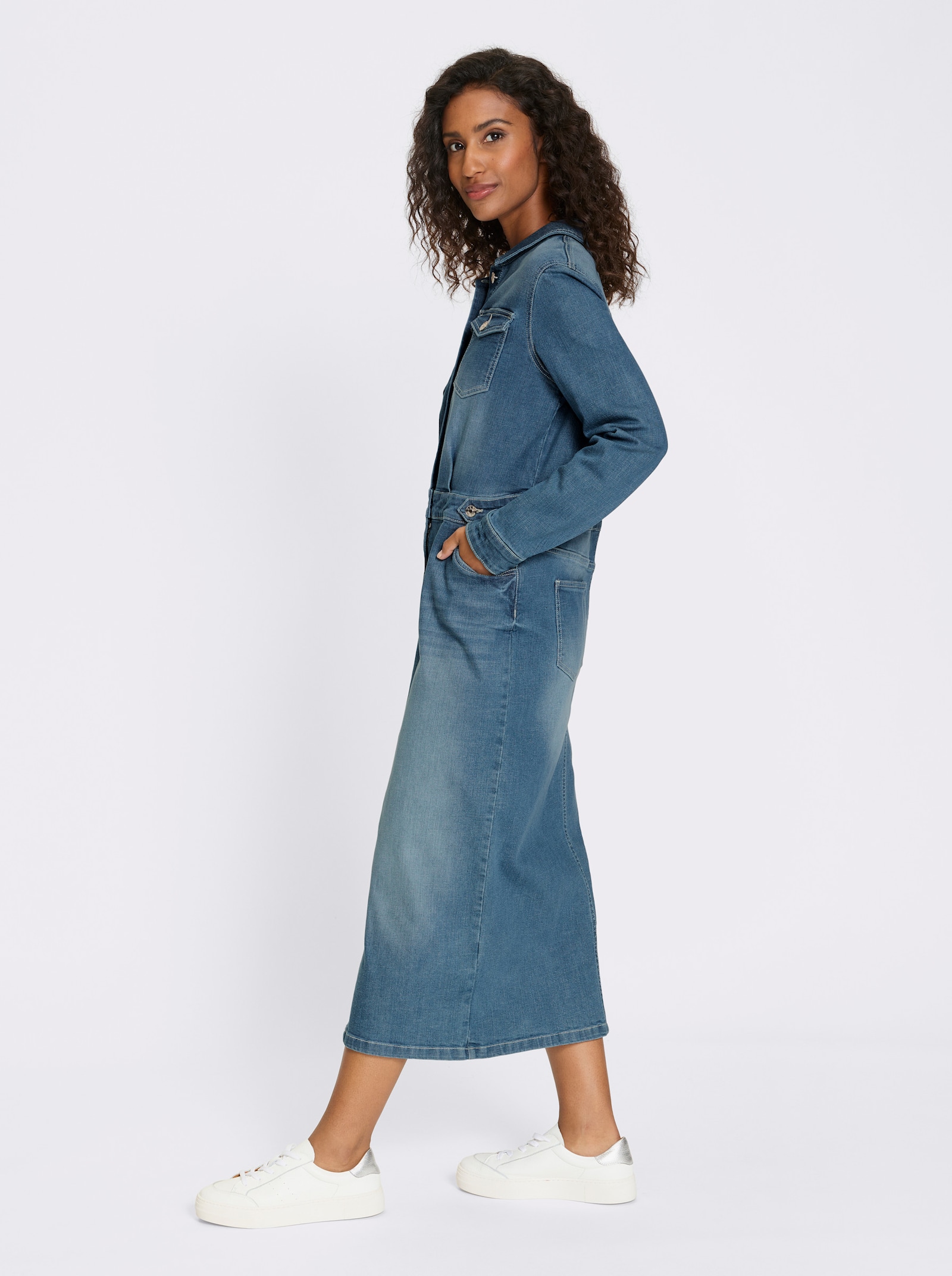 heine Jeanskleid im 5-Pocket-Stil - blue-bleached