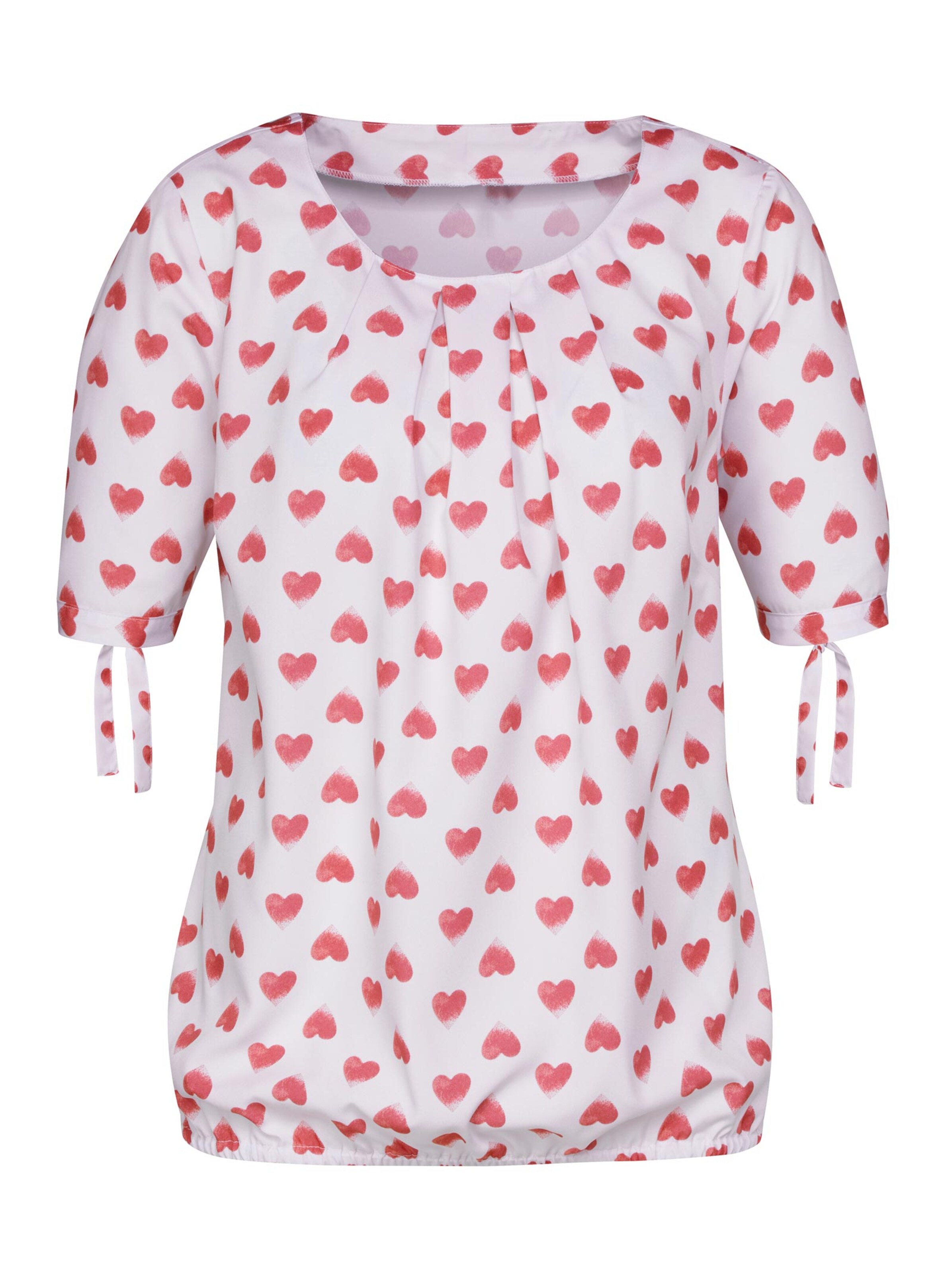 Bluse - erdbeere-gemustert