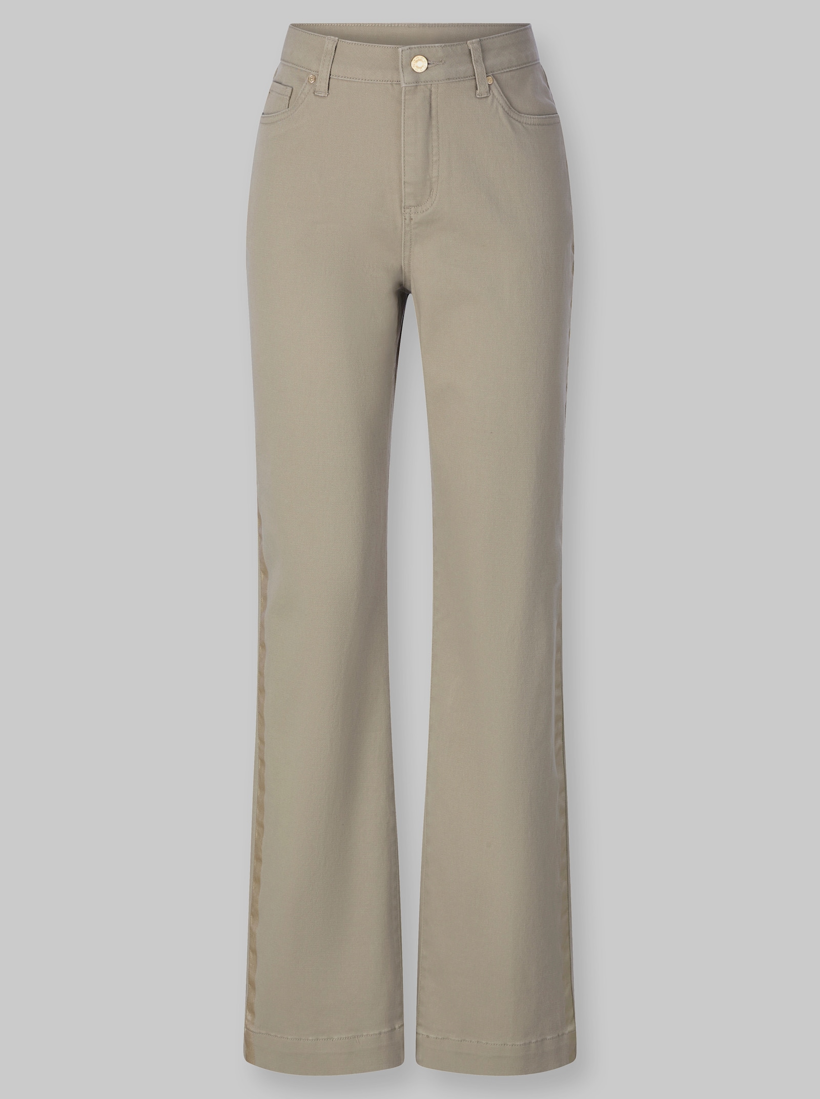 heine 5-Pocket-Jeans mit Folienstreifen - schlamm