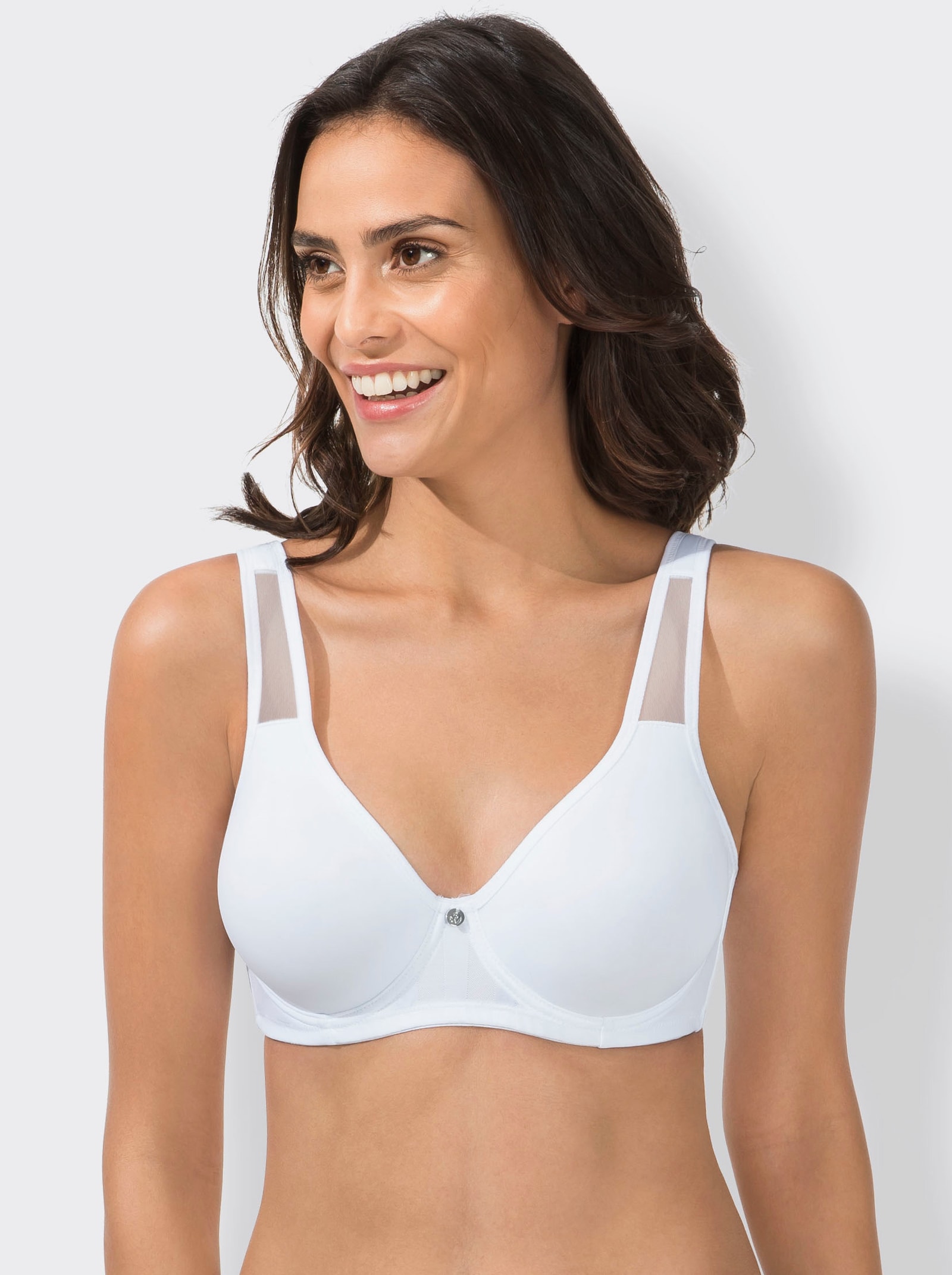 wäschepur T-Shirt-BH mit Bügel - weiß