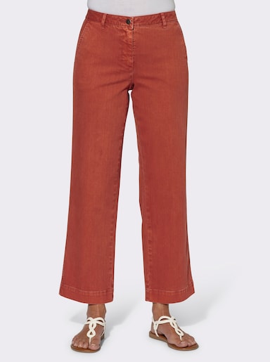 Culotte mit aufgesetzten Taschen hinten - rostrot