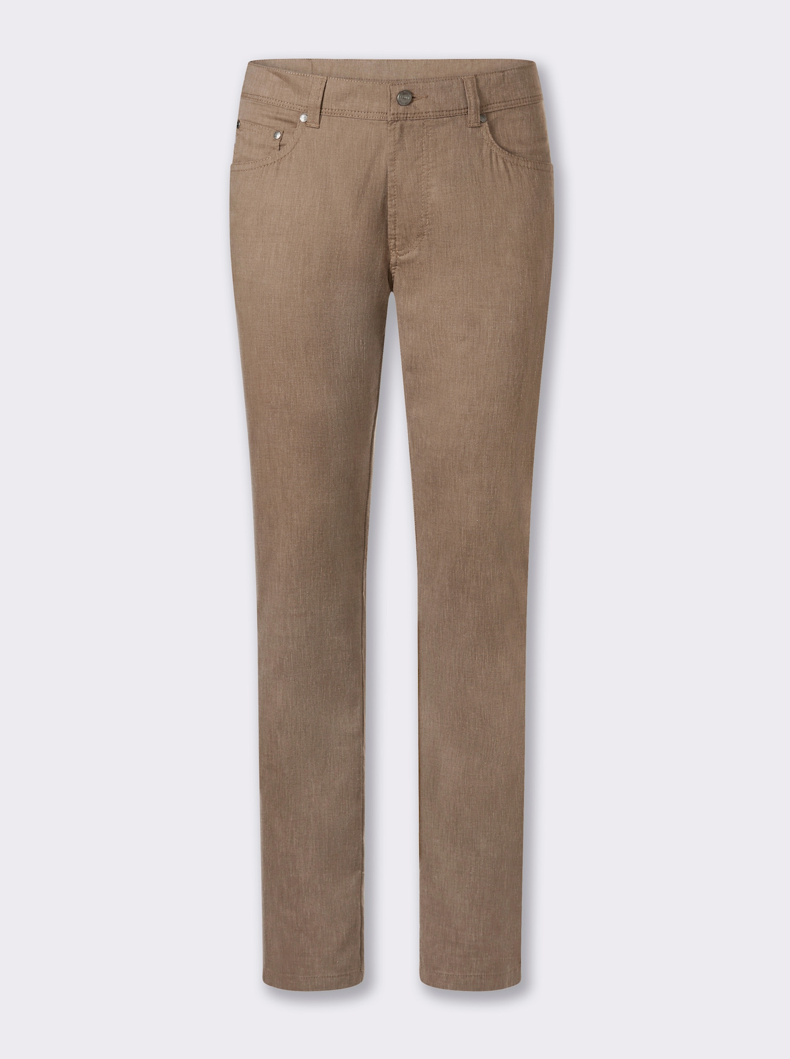 Brühl Hose mit Viskose- und Leinen-Anteil - braun-meliert