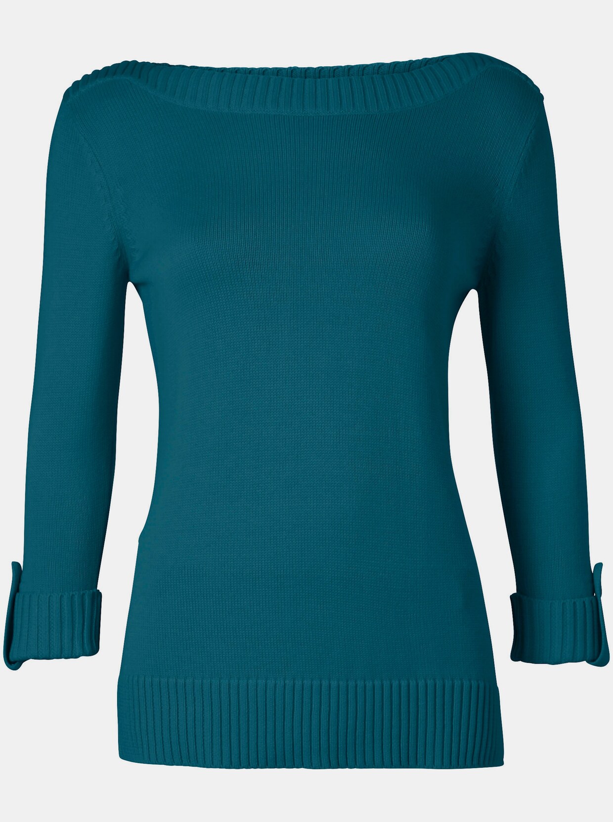 Pull à manches 3/4 - bleu pétrole