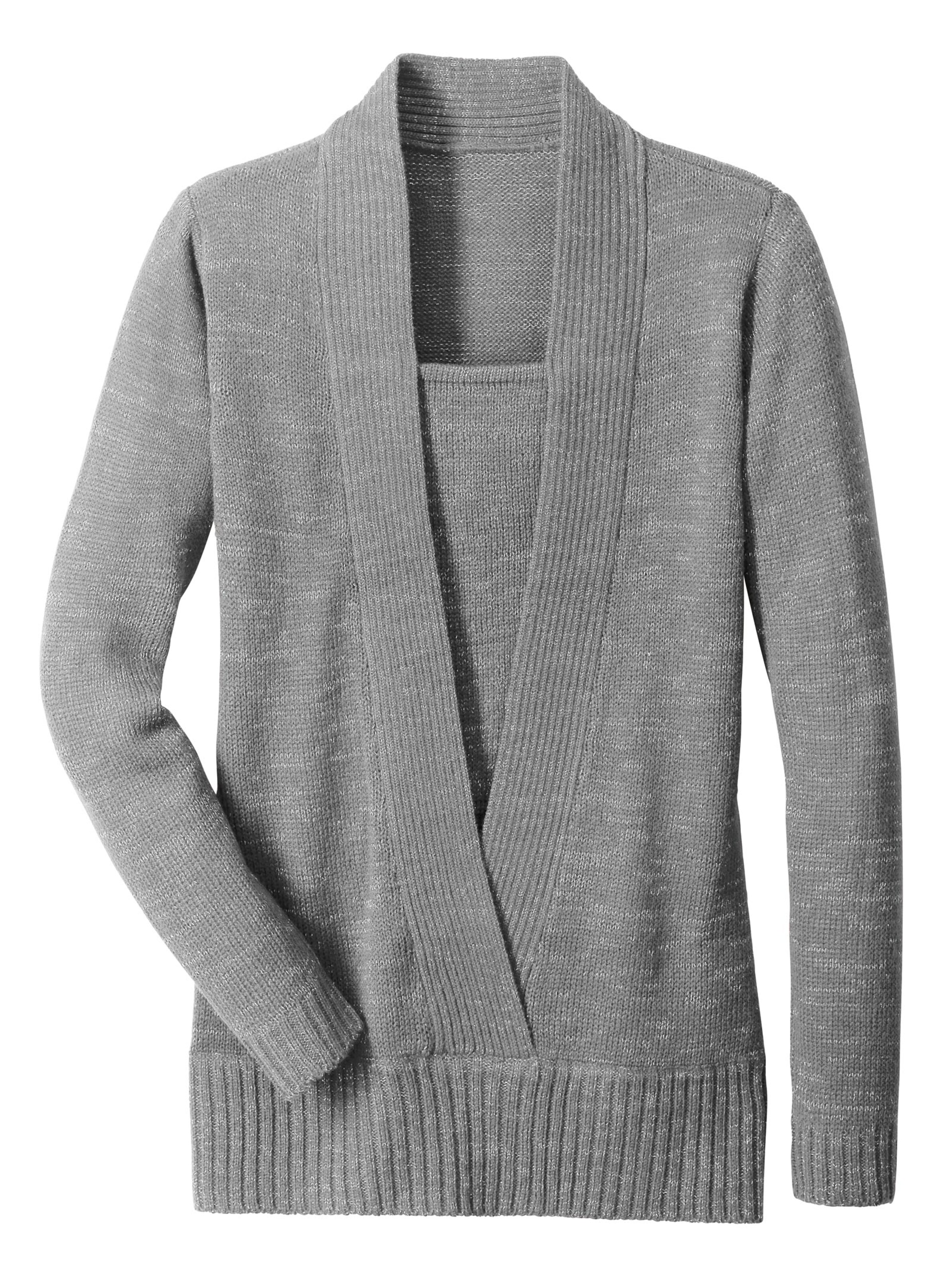 Pullover - grau-meliert