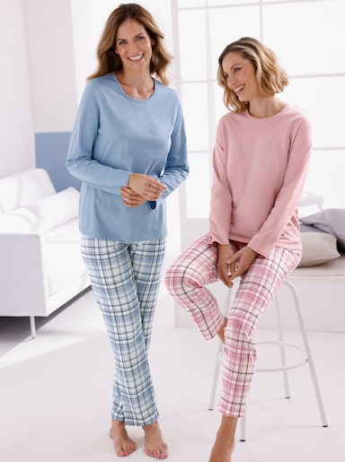 wäschepur Pyjama's - hortensia bedrukt + bleu bedrukt