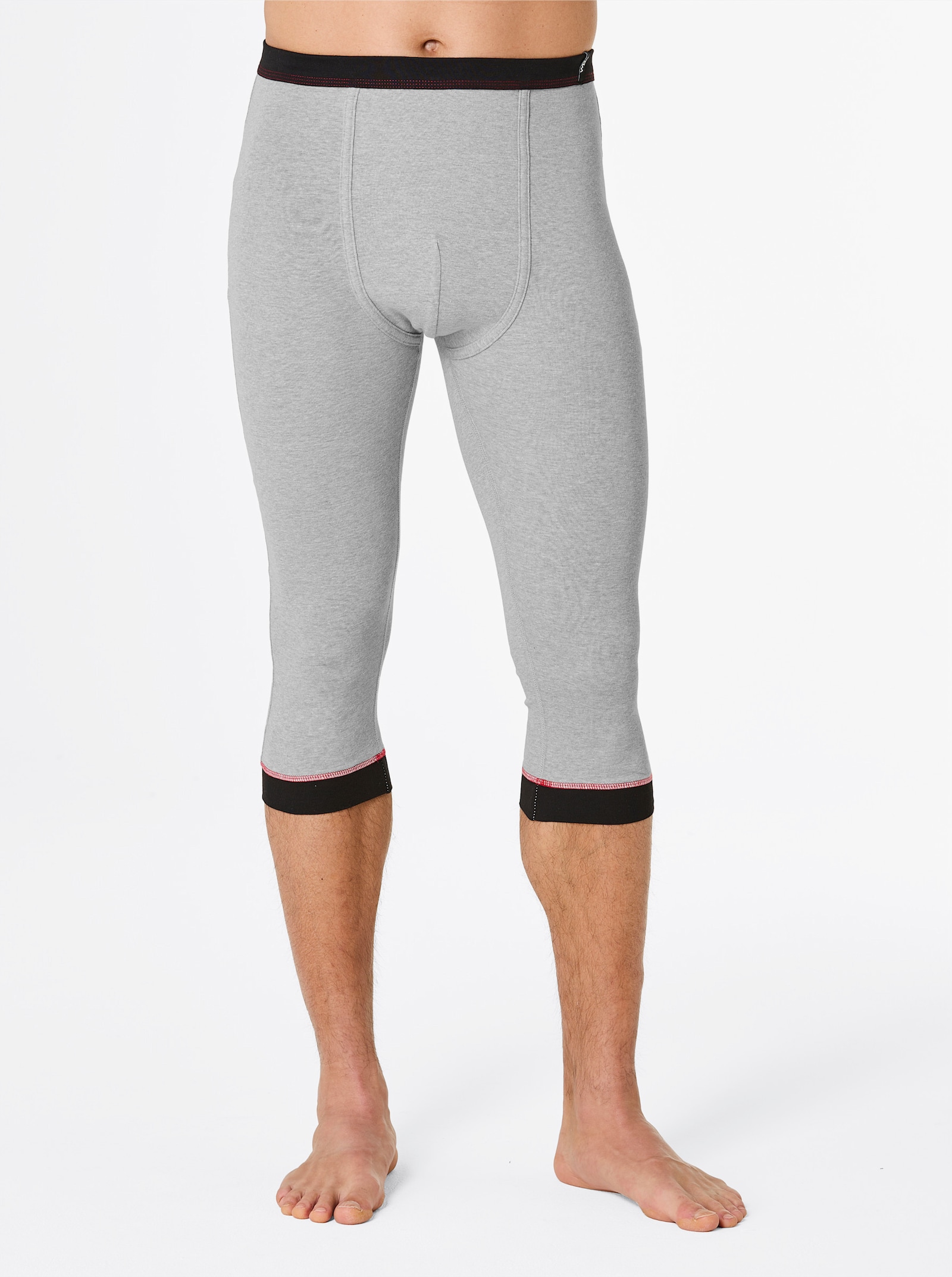 wäschepur men Hose 3/4-lang - grau-meliert