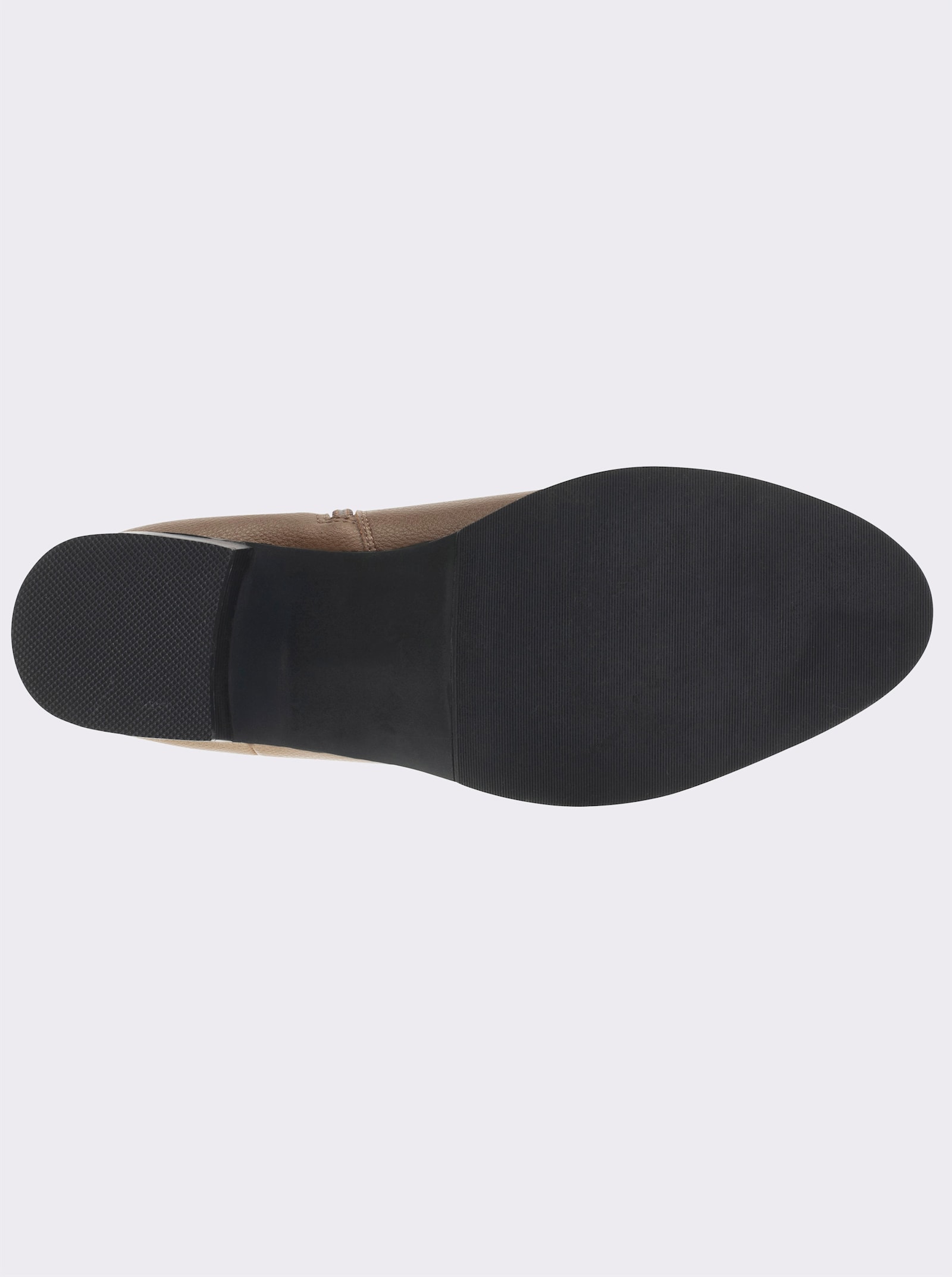 sheego Weitschaftstiefel in Nubuk-Optik - dunkeltaupe