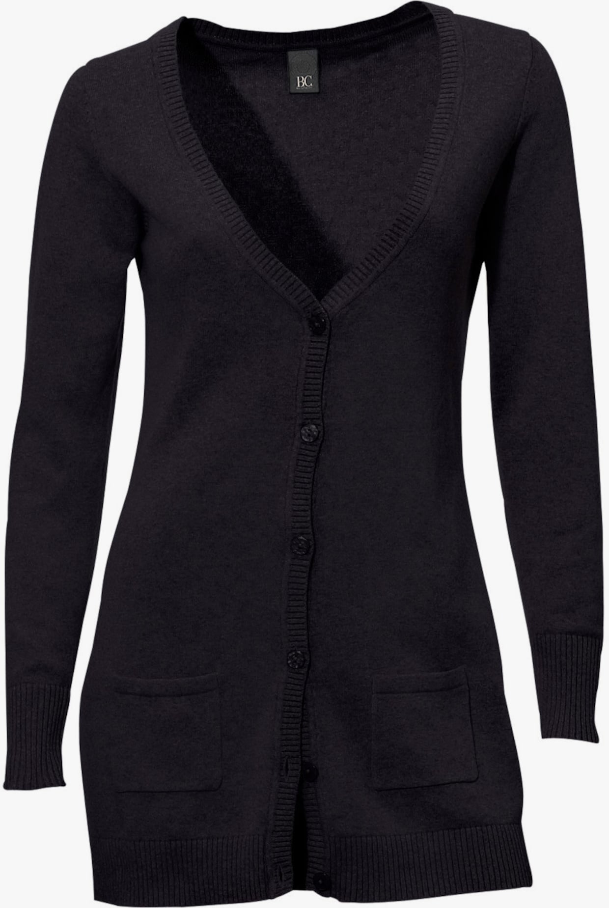 heine Veste en tricot fin - noir