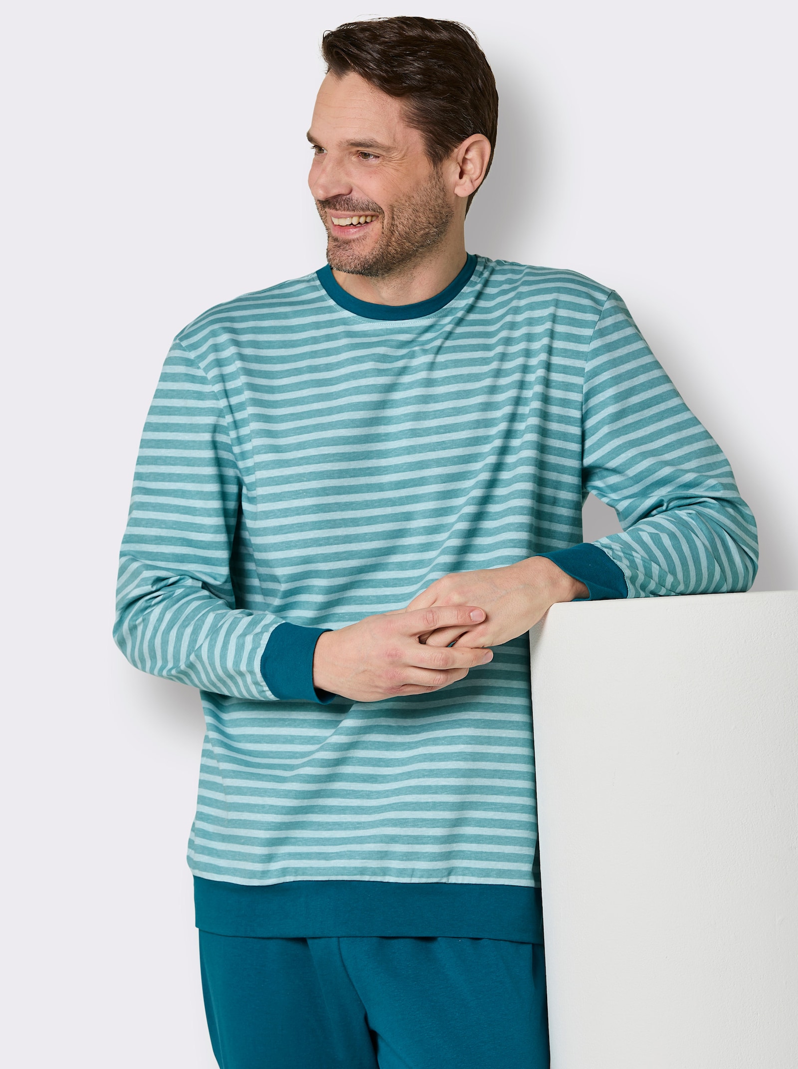 wäschepur men Schlafanzüge - aquapetrol + anthrazit