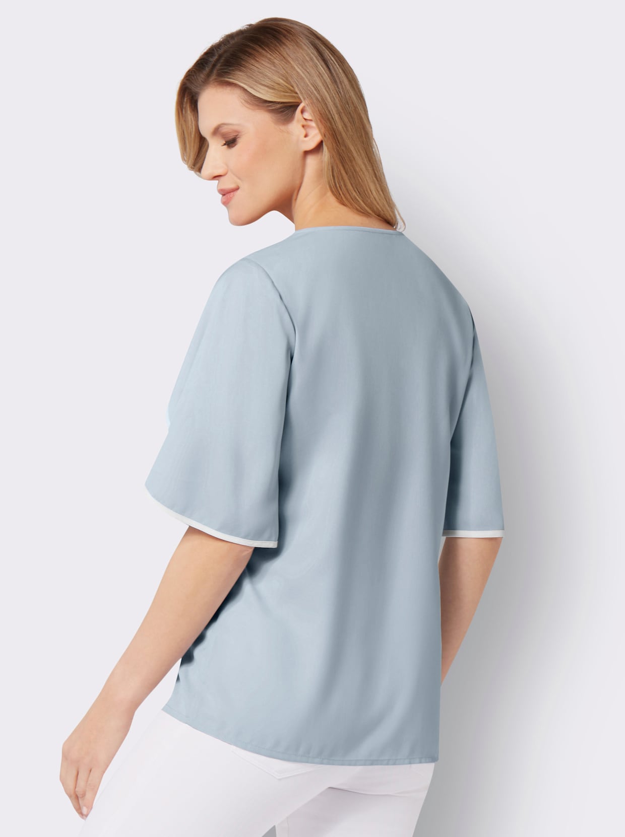 Comfortabele blouse - lichtblauw