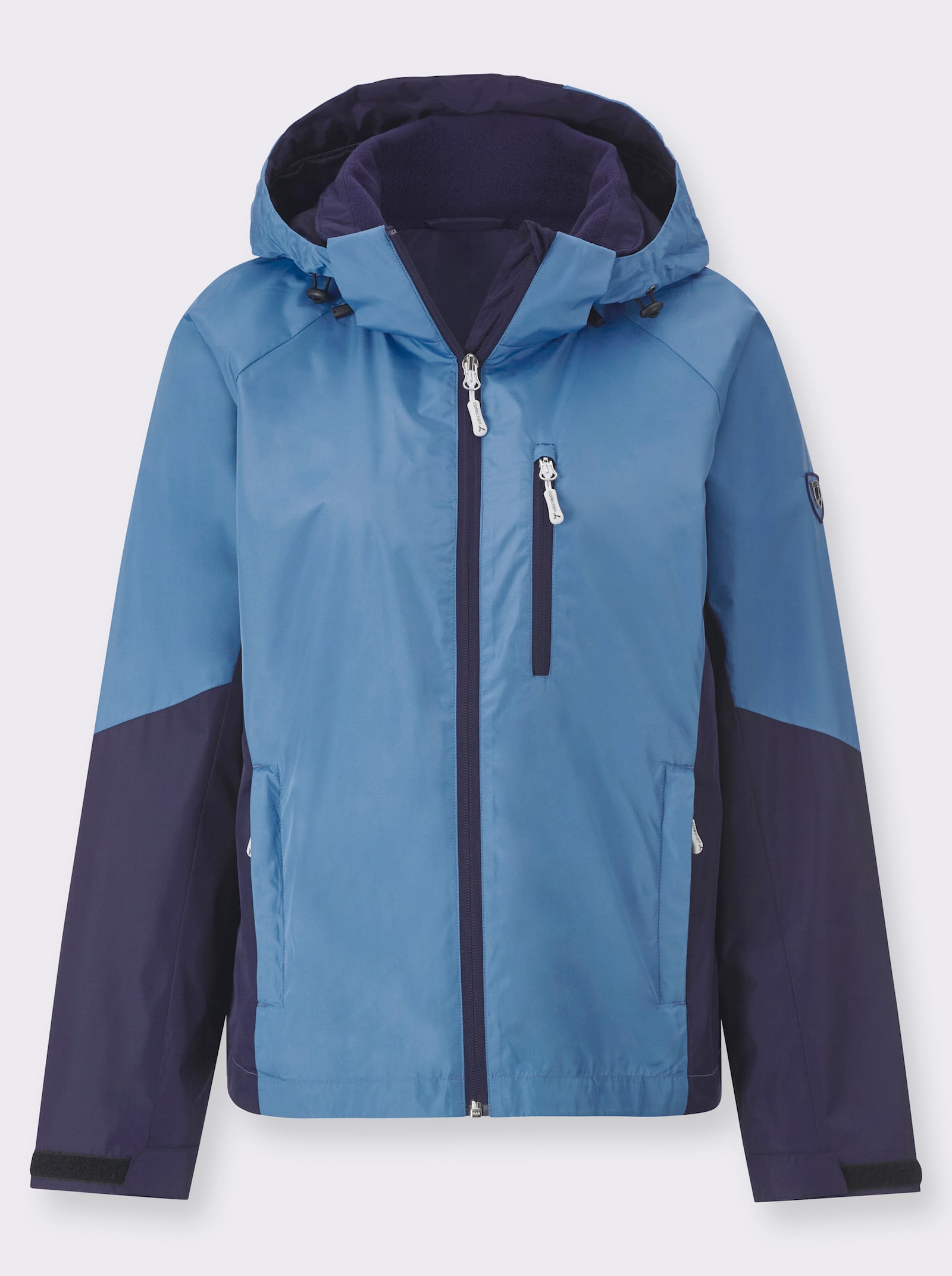 Funktionsjacke mit Fleecefutter im Kragen - mittelblau-marine