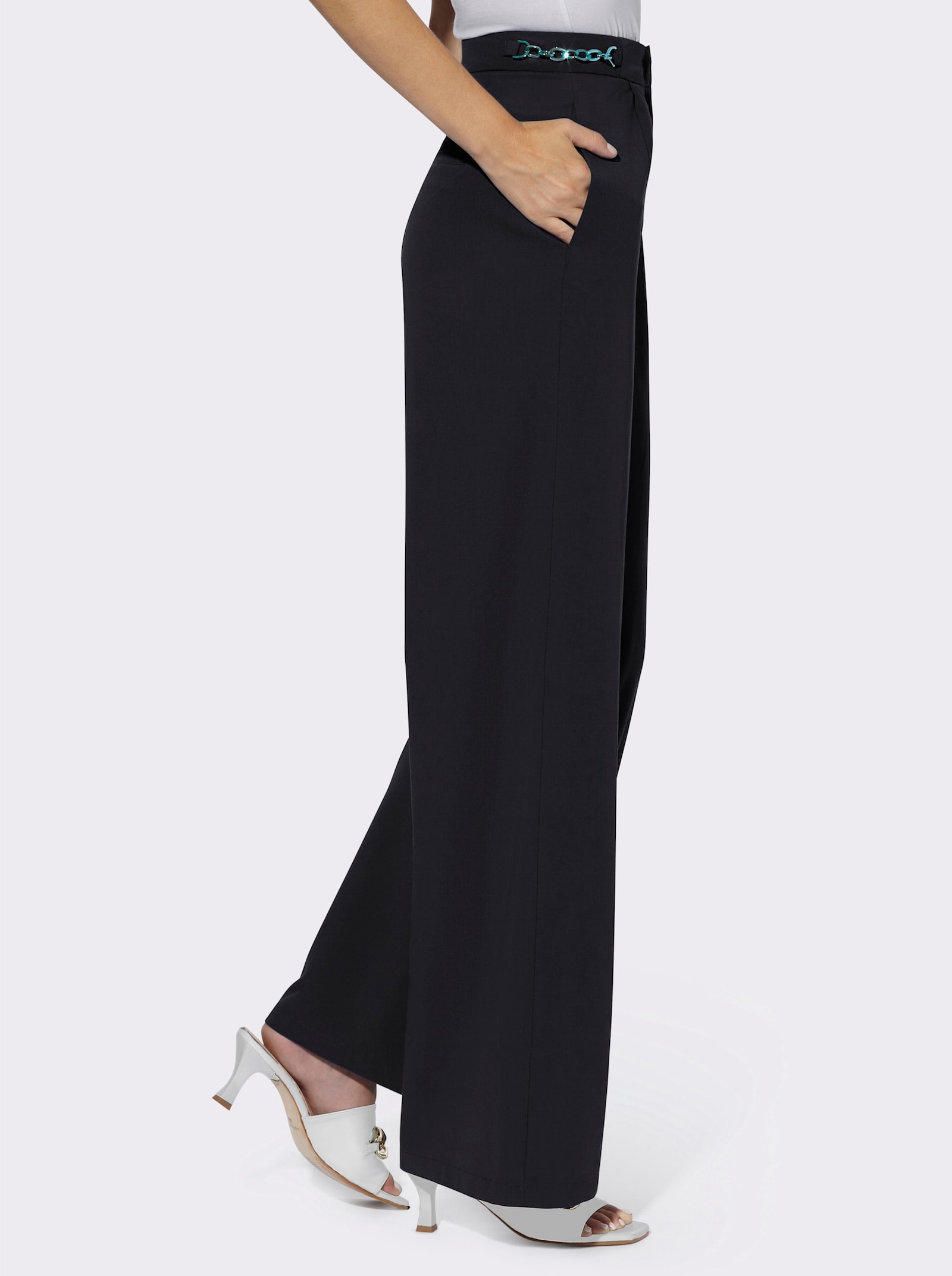 heine Anzughose mit Zierelementen - schwarz