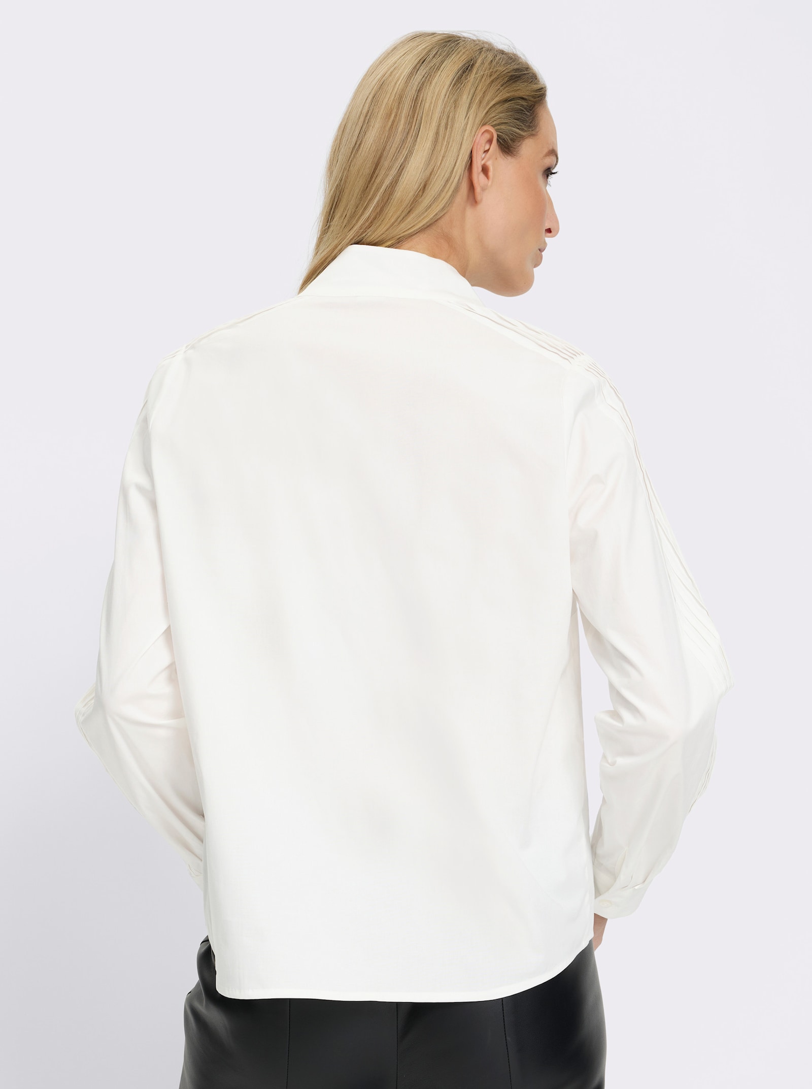 heine Chemisier à manches longues avec nervures décoratives - écru
