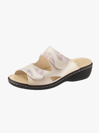 Belvida slippers - beige geprint