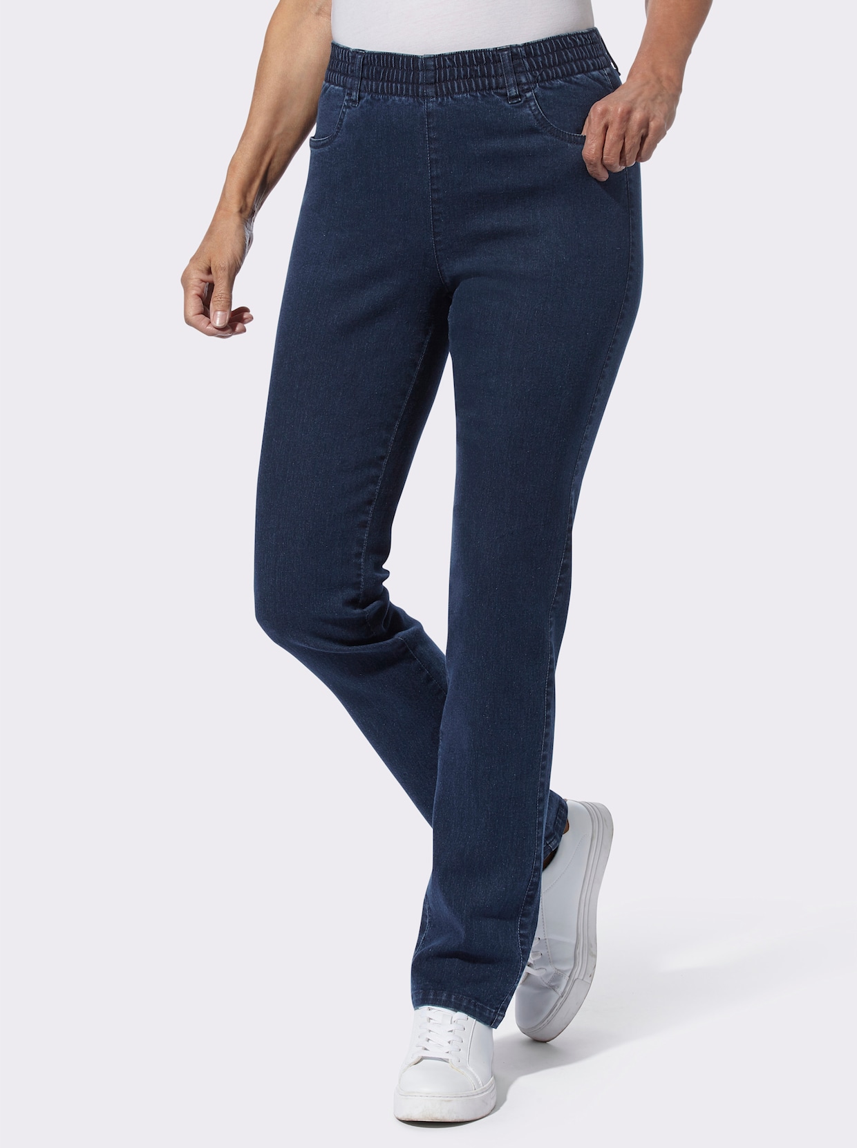 Jeans - dark blue + black denim