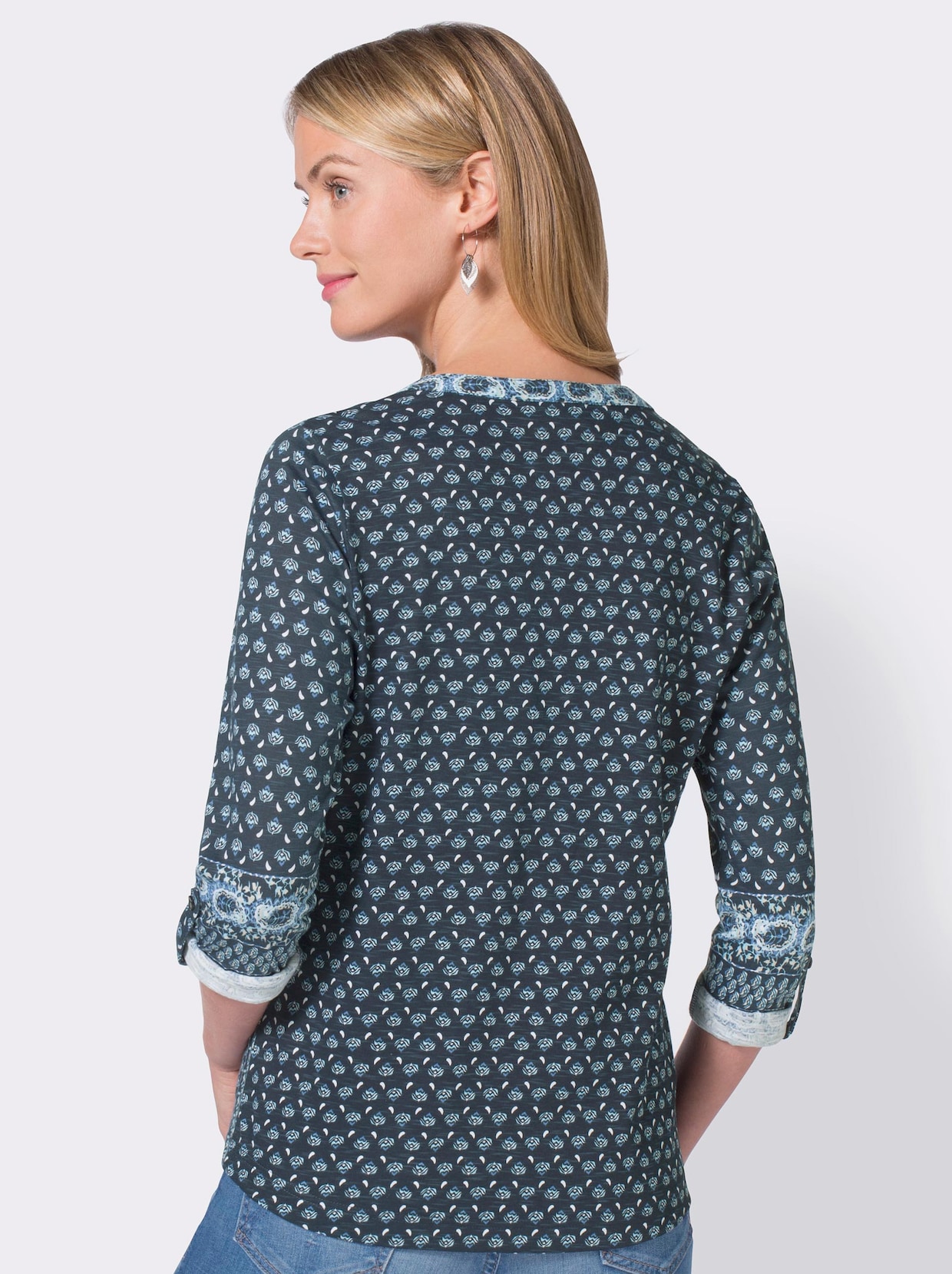 Shirt met print - marine/bleu geprint