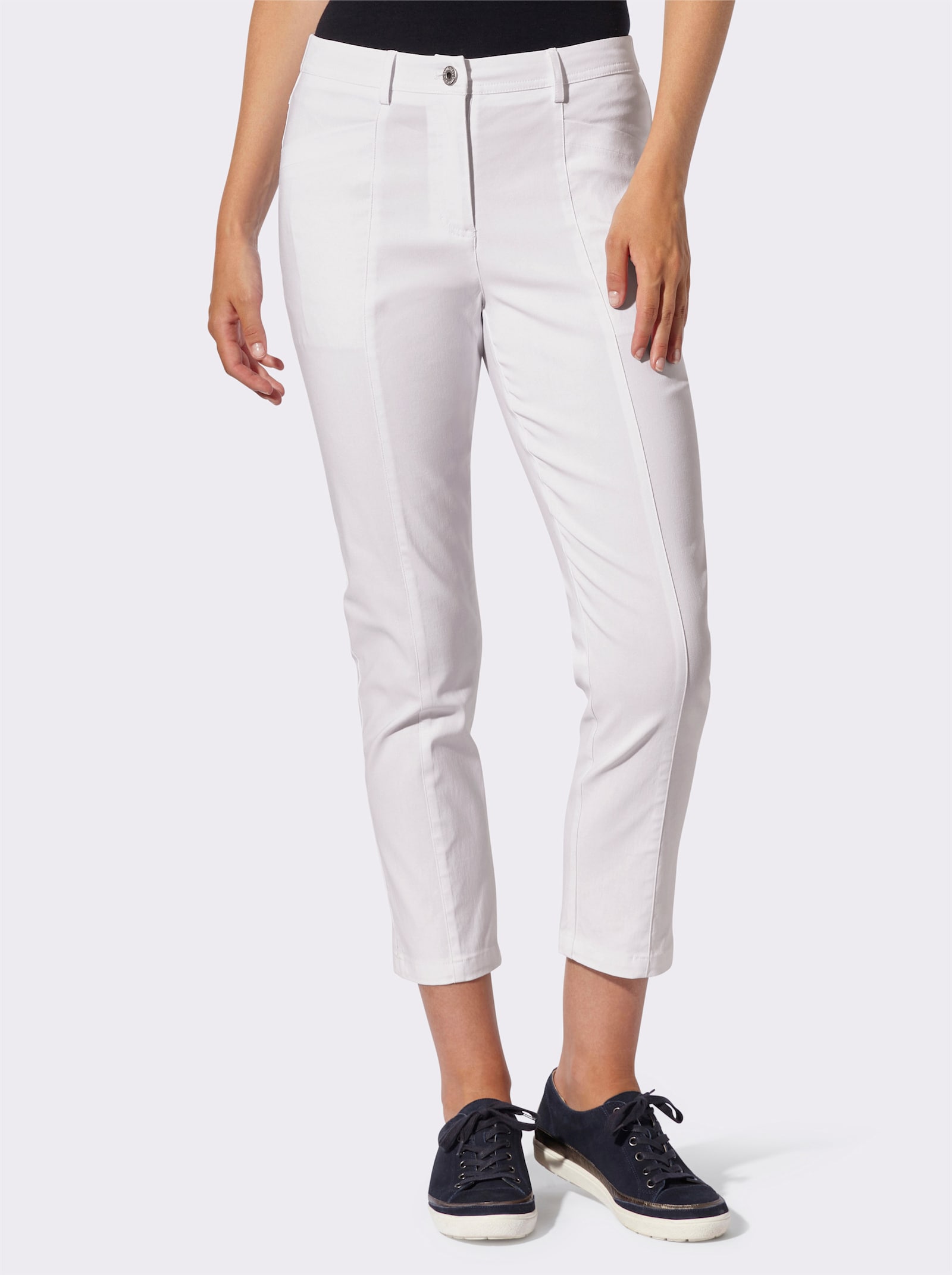 7/8-Hose mit rückwärtigem Dehnbund - weiß