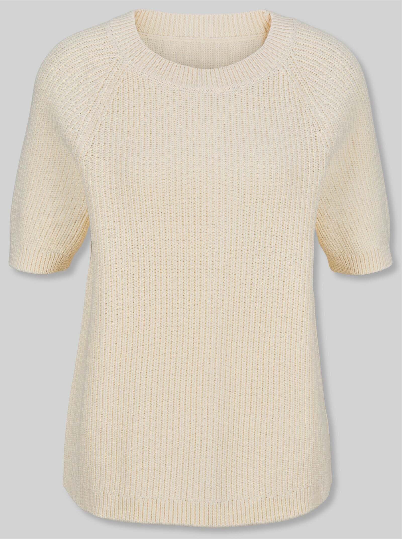 heine Baumwollpullover mit Bündchen - champagner