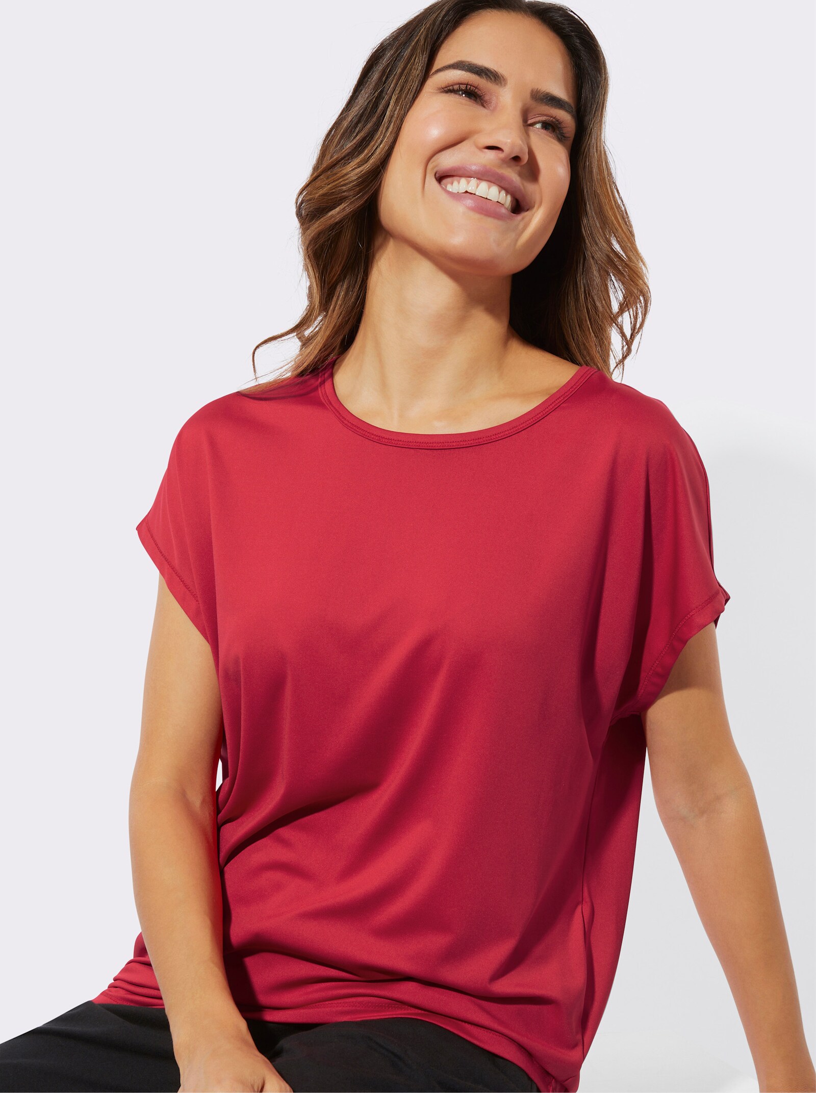 Tričko s kulatým výstřihem pro sport a volný čas - jahodová