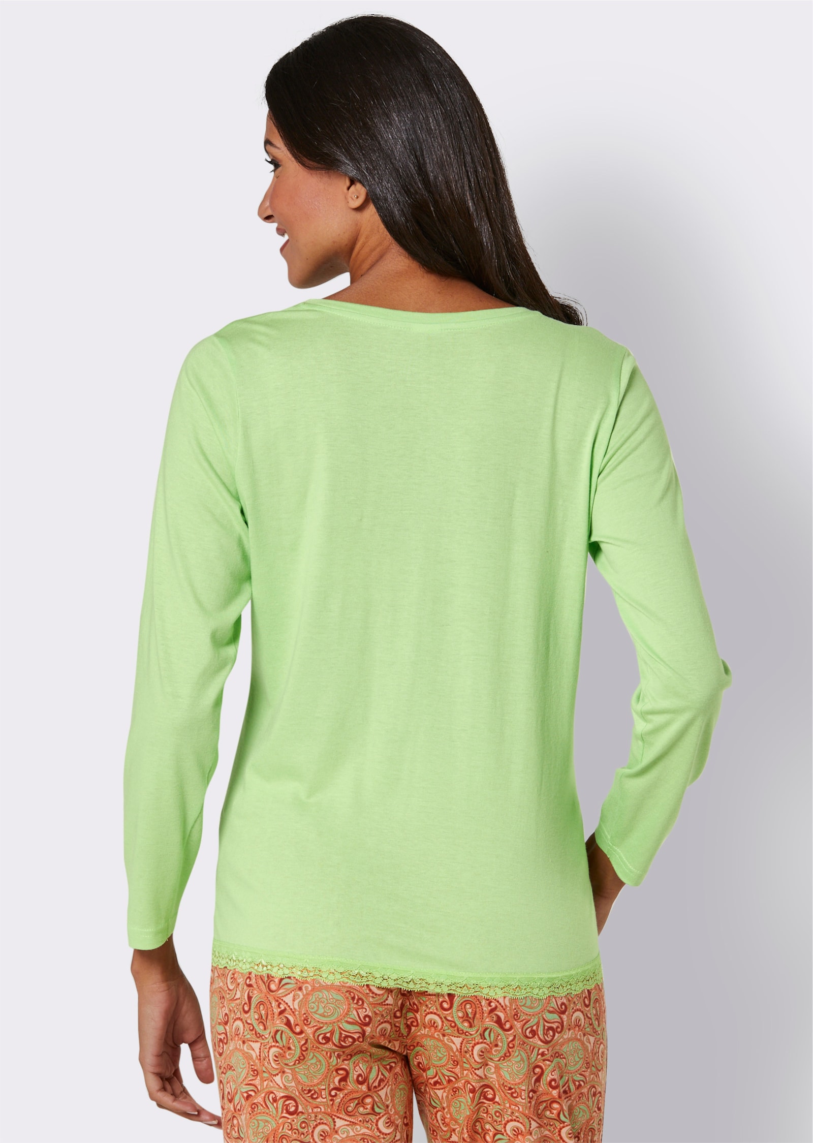 wäschepur Schlafanzug-Shirt - reseda