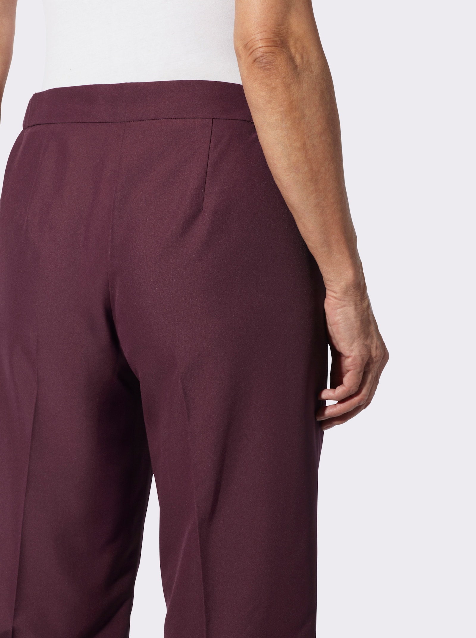 Hose in weitem Schnitt - burgund