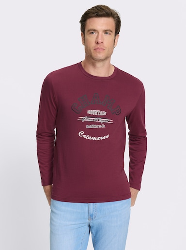 Catamaran Langarmshirt - bordeaux-bedruckt