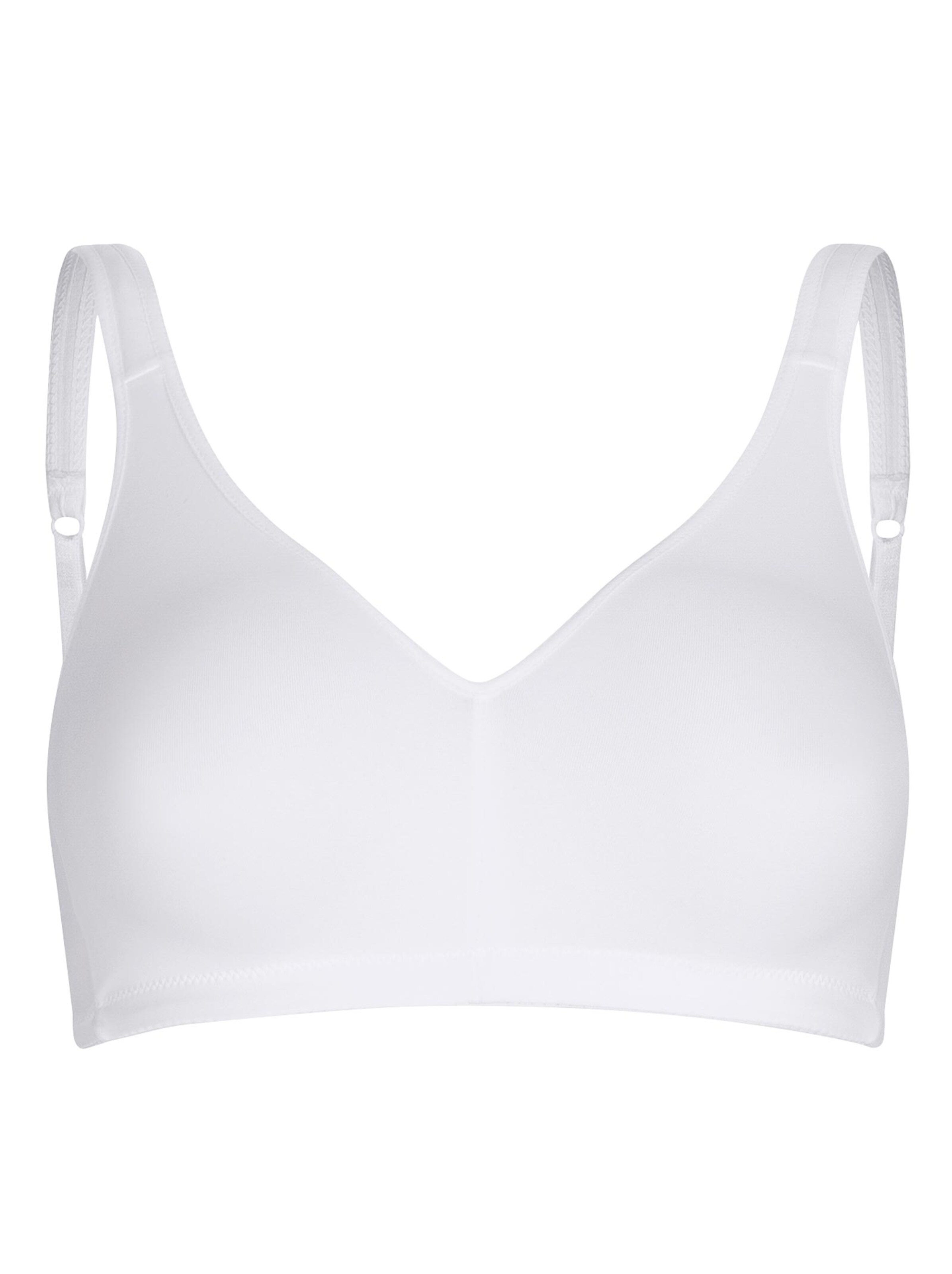 Naturana BH ohne Bügel - weiß + schwarz