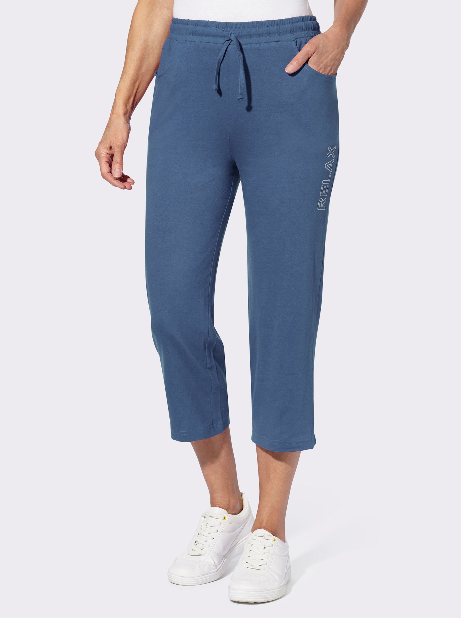 Freizeithose in 7/8-Länge - jeansblau