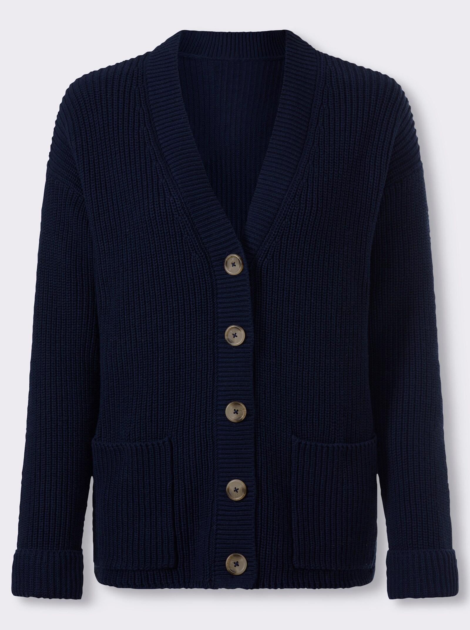 heine Strickjacke mit Taschen - marine