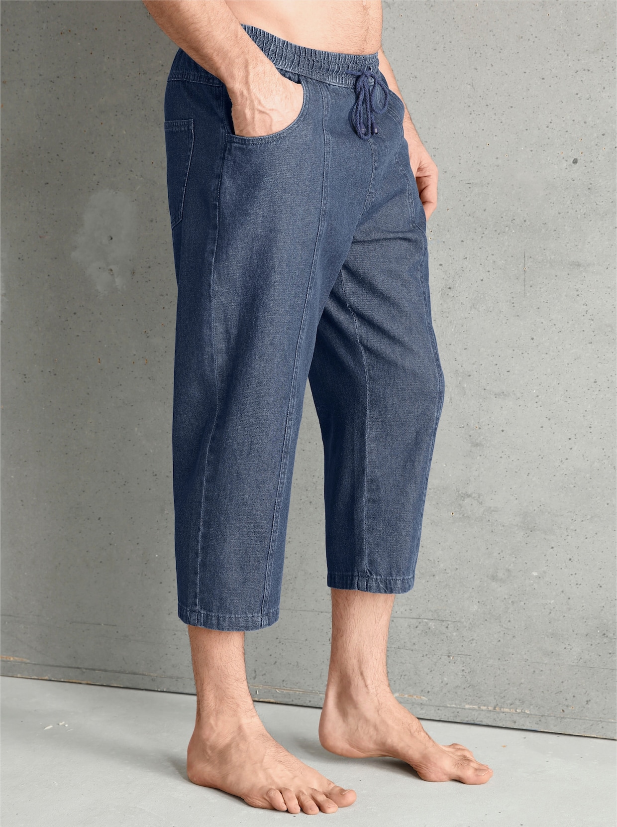 3/4-Hose - blue-stone-washed