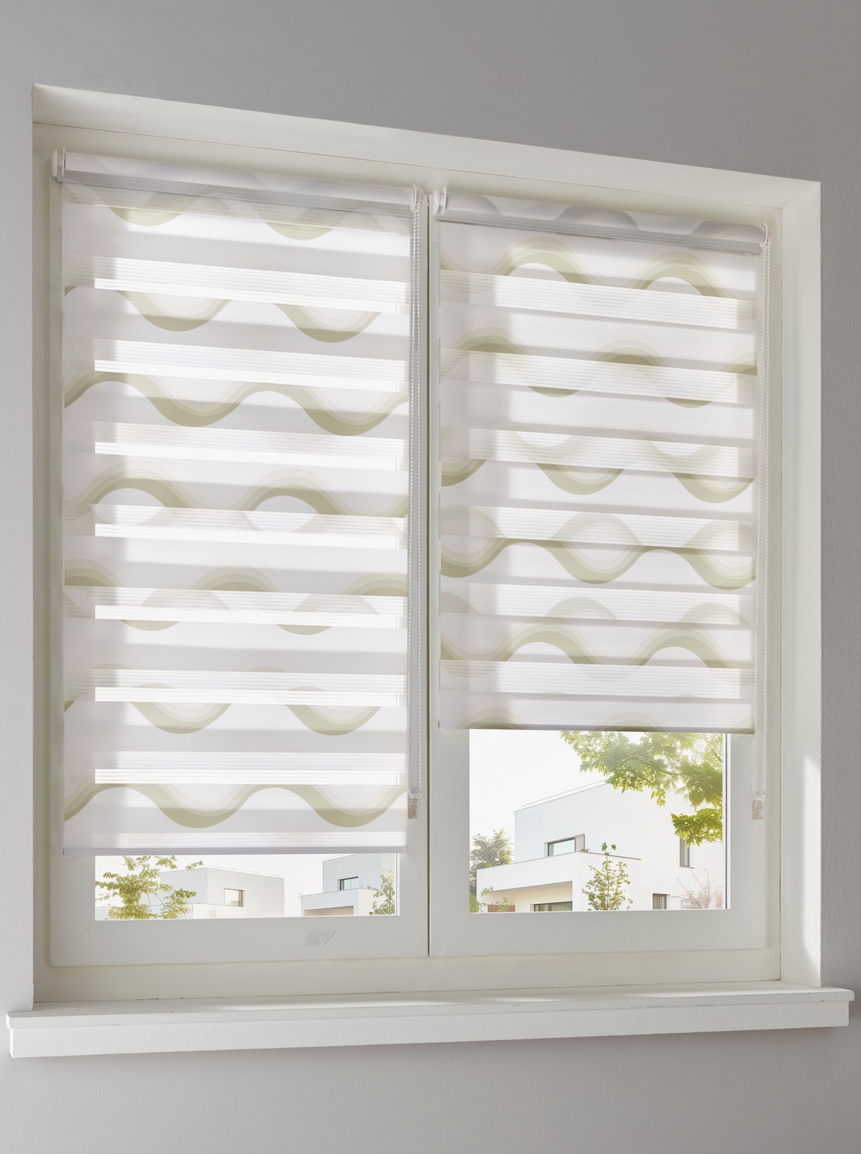 heine home Doppelrollo - weiß-beige