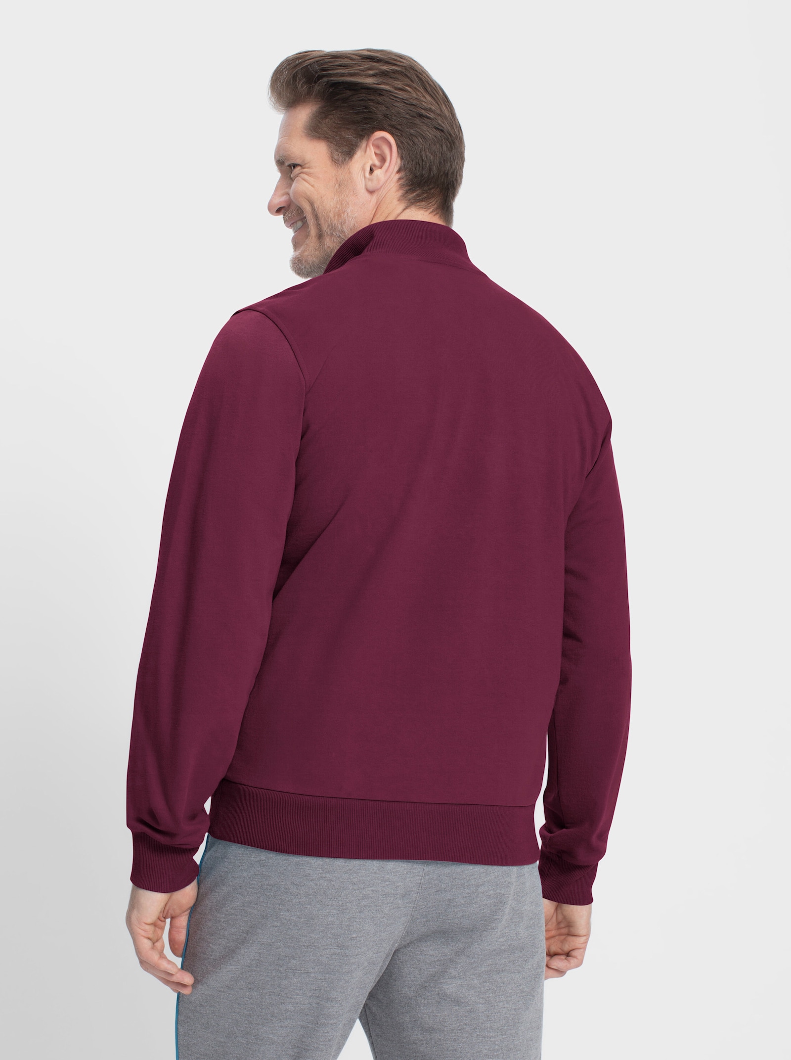 Catamaran Sports Sweatshirt mit Reißverschluss-Brusttasche - bordeaux